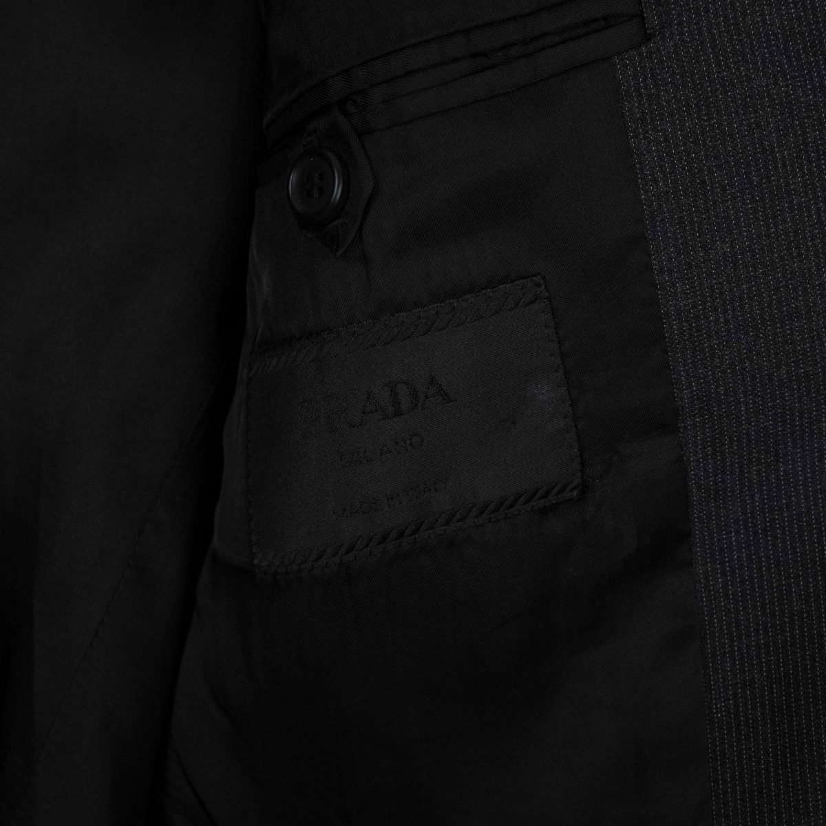 Prada Milano Black Pure Virgin Wool Tailored Blazer Jacket — photo 7