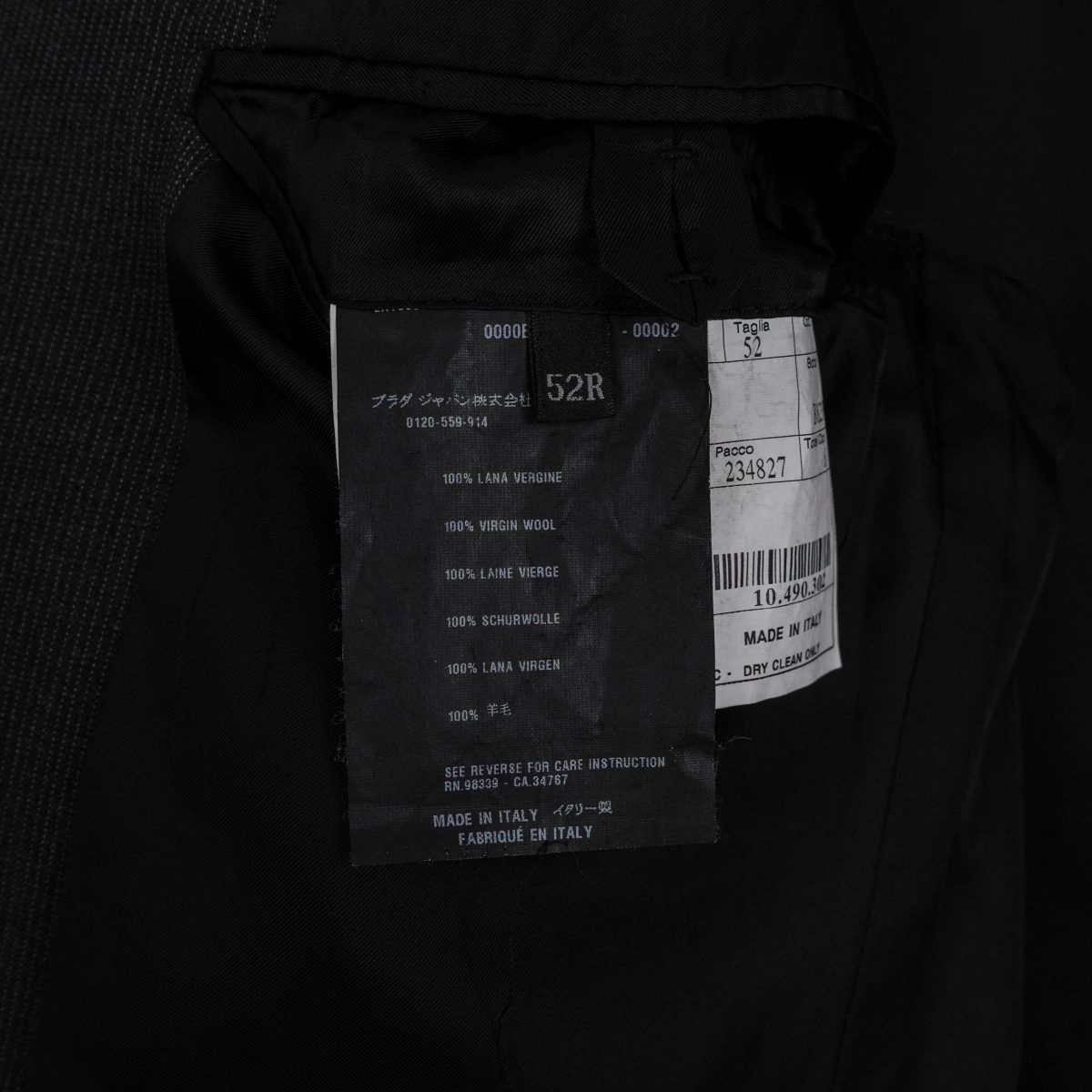 Prada Milano Black Pure Virgin Wool Tailored Blazer Jacket — photo 10