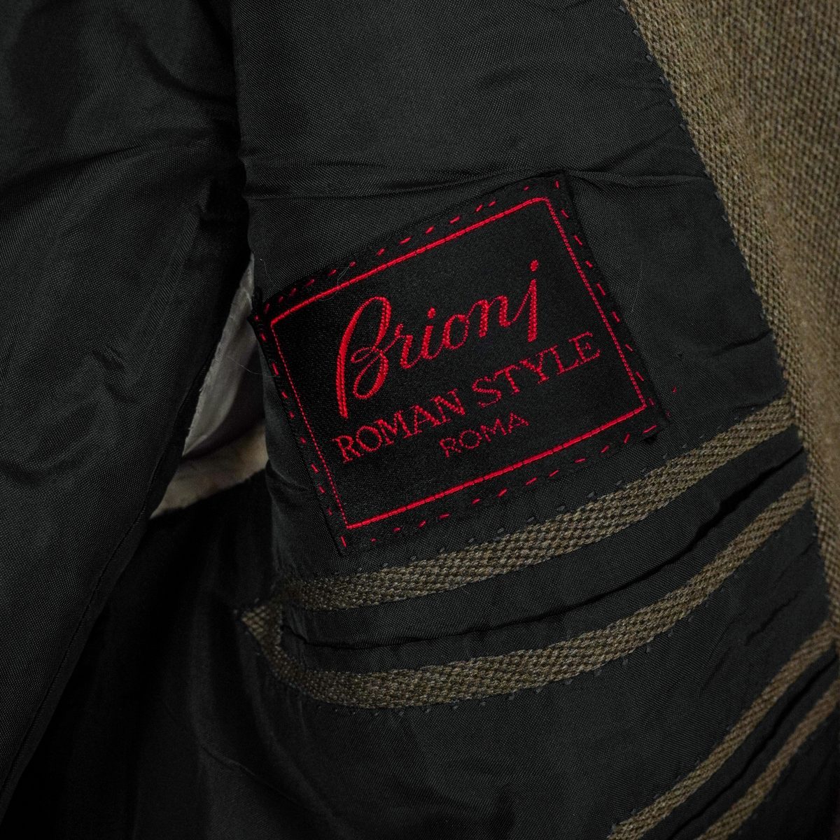 Brioni Roman Style Olive Brown Wool Tailored Blazer Jacket — photo 9