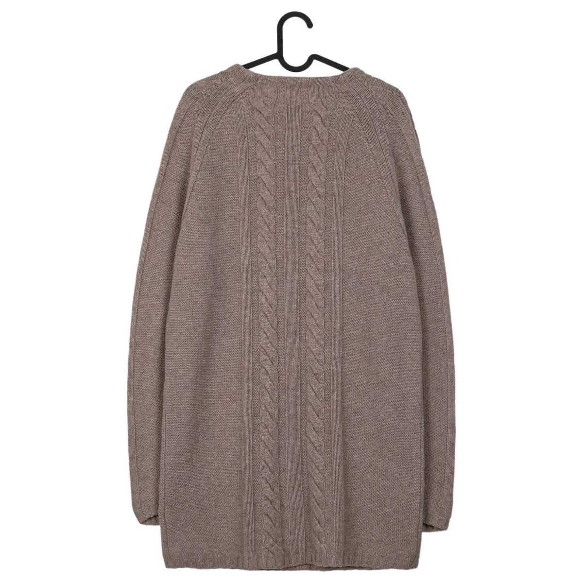Prada Milano Cashmere Brown Cable Knit Wool Womens Sweater — photo 2