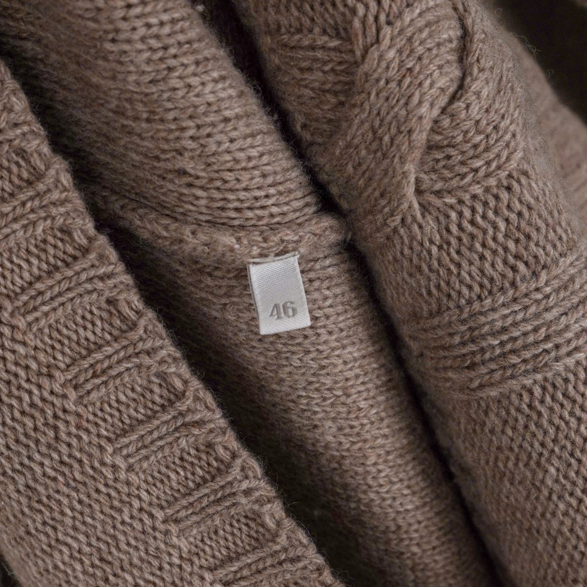 Prada Milano Cashmere Brown Cable Knit Wool Womens Sweater — photo 9
