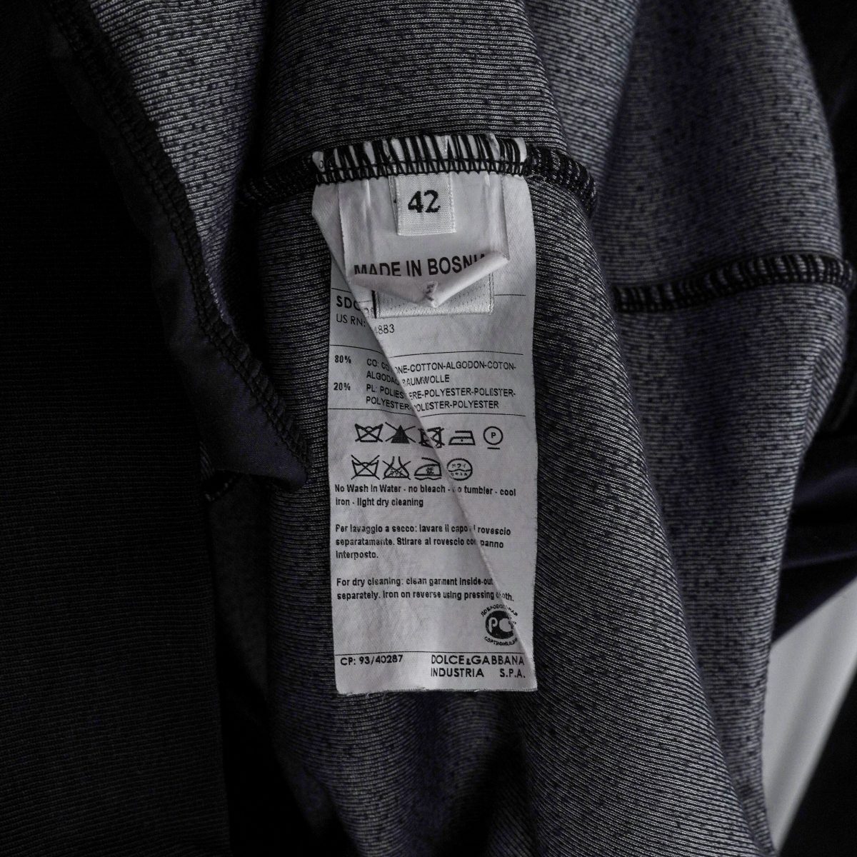 Dolce Gabbana Velour Embroidered Logo Long Hoodie Sweatshirt — photo 10