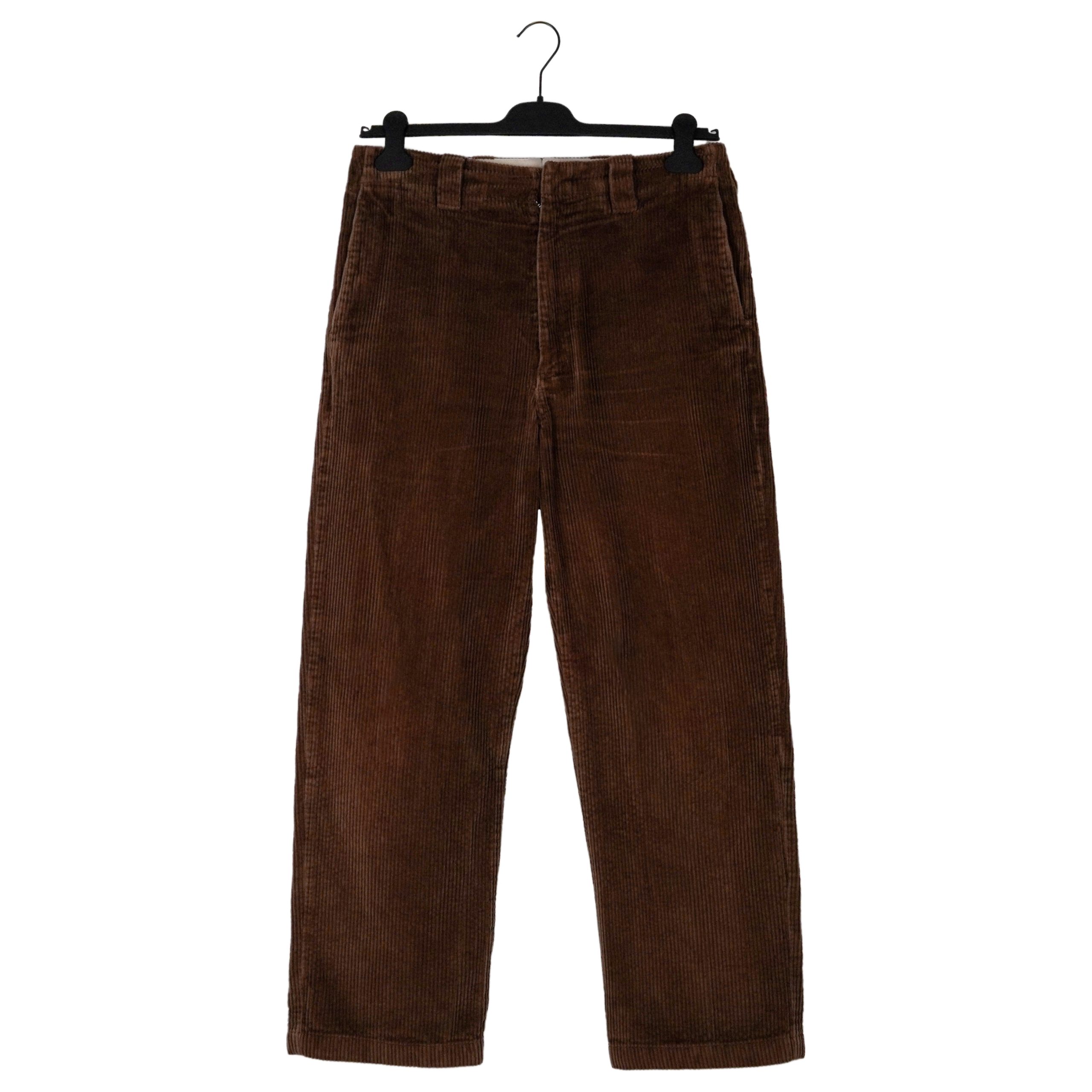 Acne Studios Brown Velvet Wide Wale Straight Trousers Pants