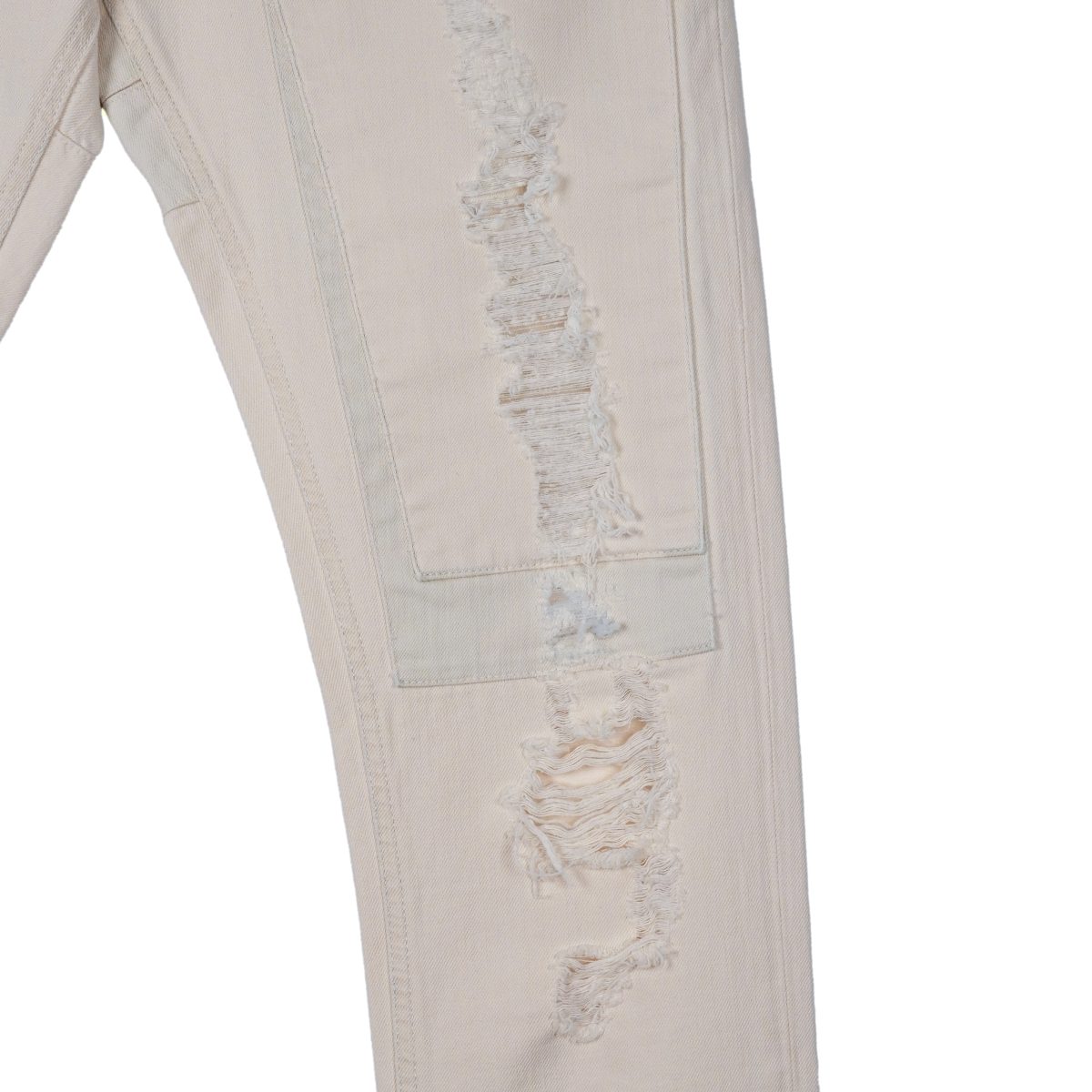 Dolce Gabbana White Distressed Patchwork Denim Pants Jeans — photo 8