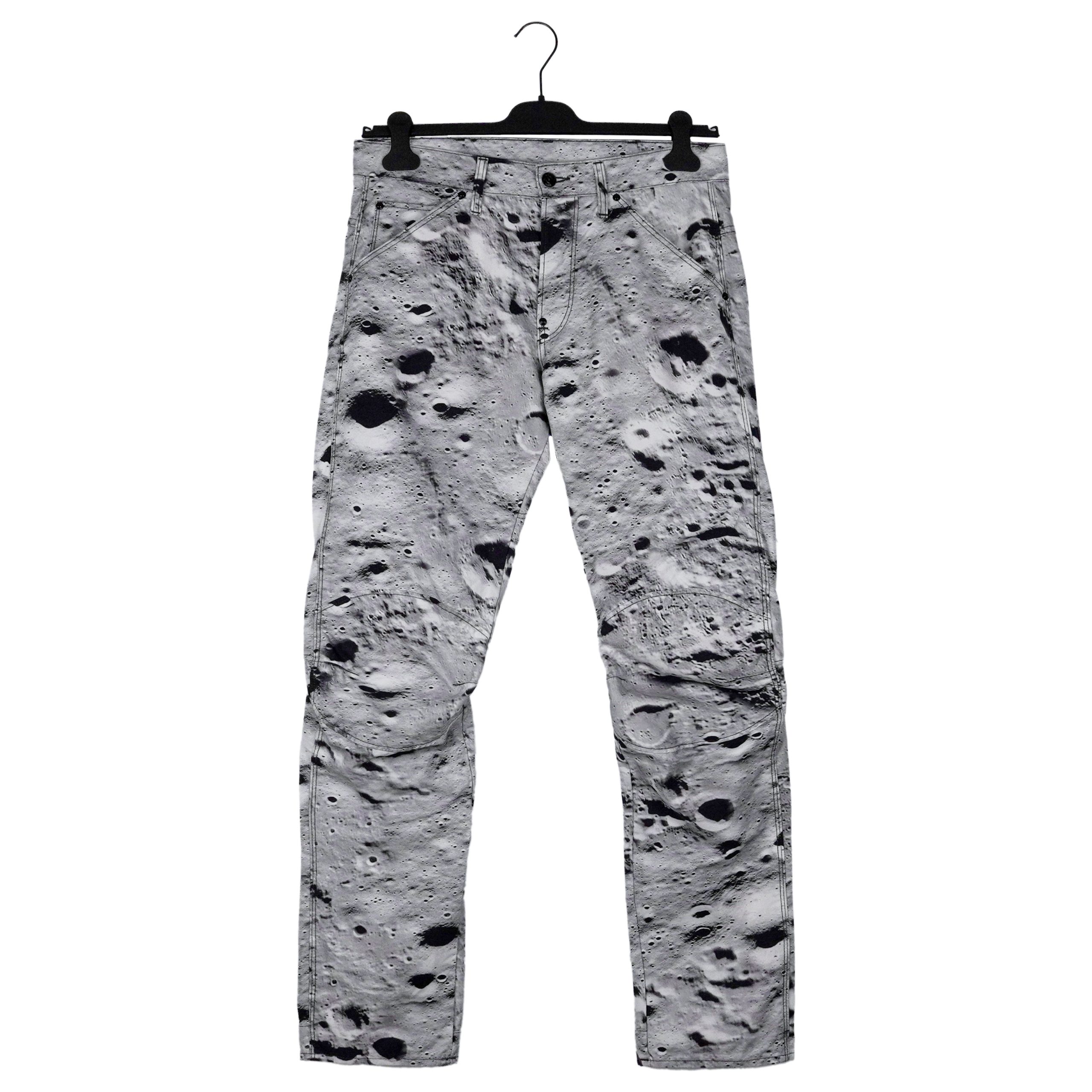 G Star Raw Pharrell 3D Moon Planet Art Denim Pants Jeans