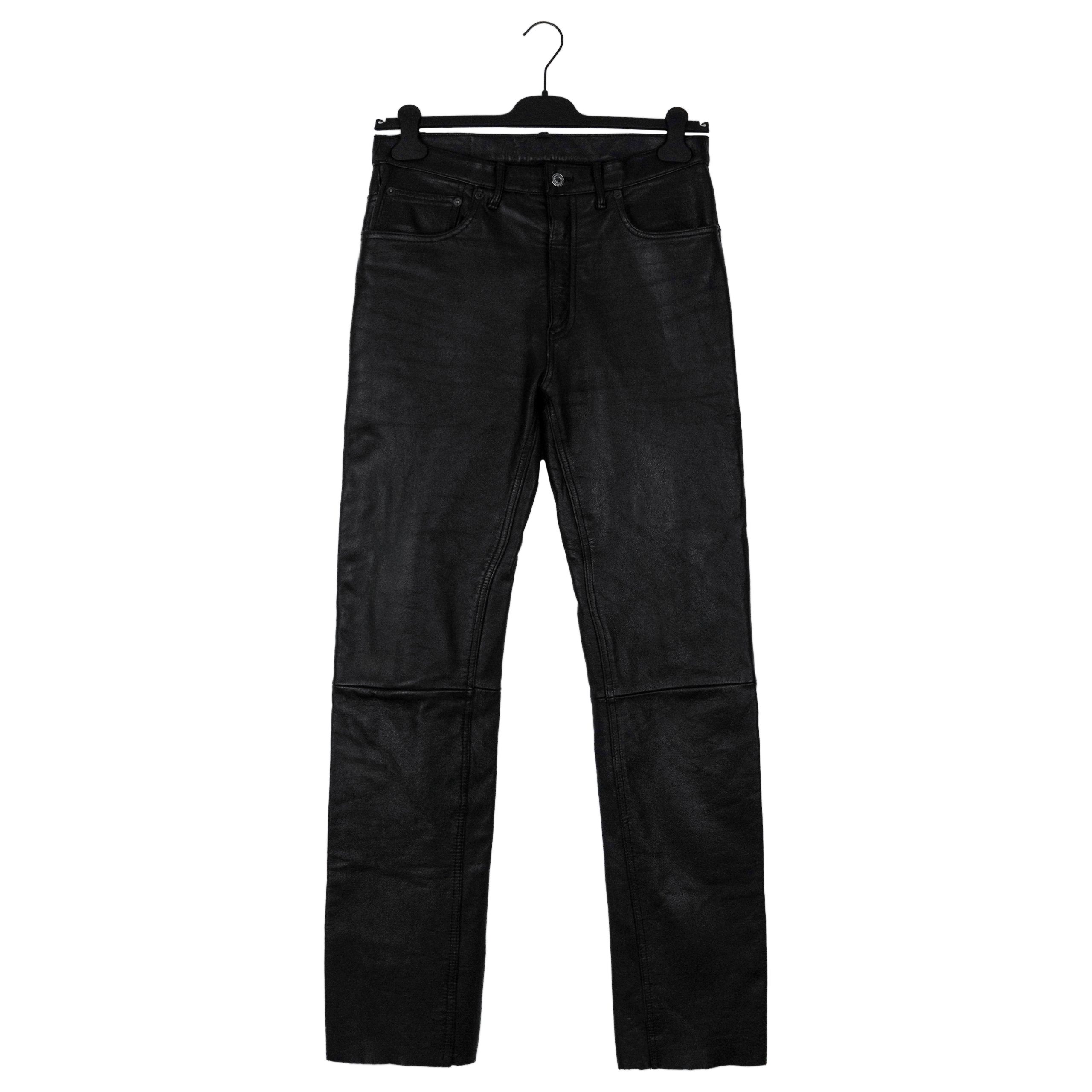 Vintage Levi’s Black Genuine Leather Straight Trousers Pants