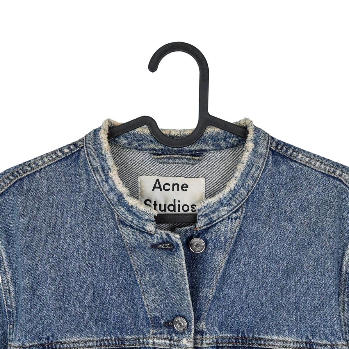 Acne Studios Top Ind Fray SS16 Blue Distressed Denim Jacket — photo 3