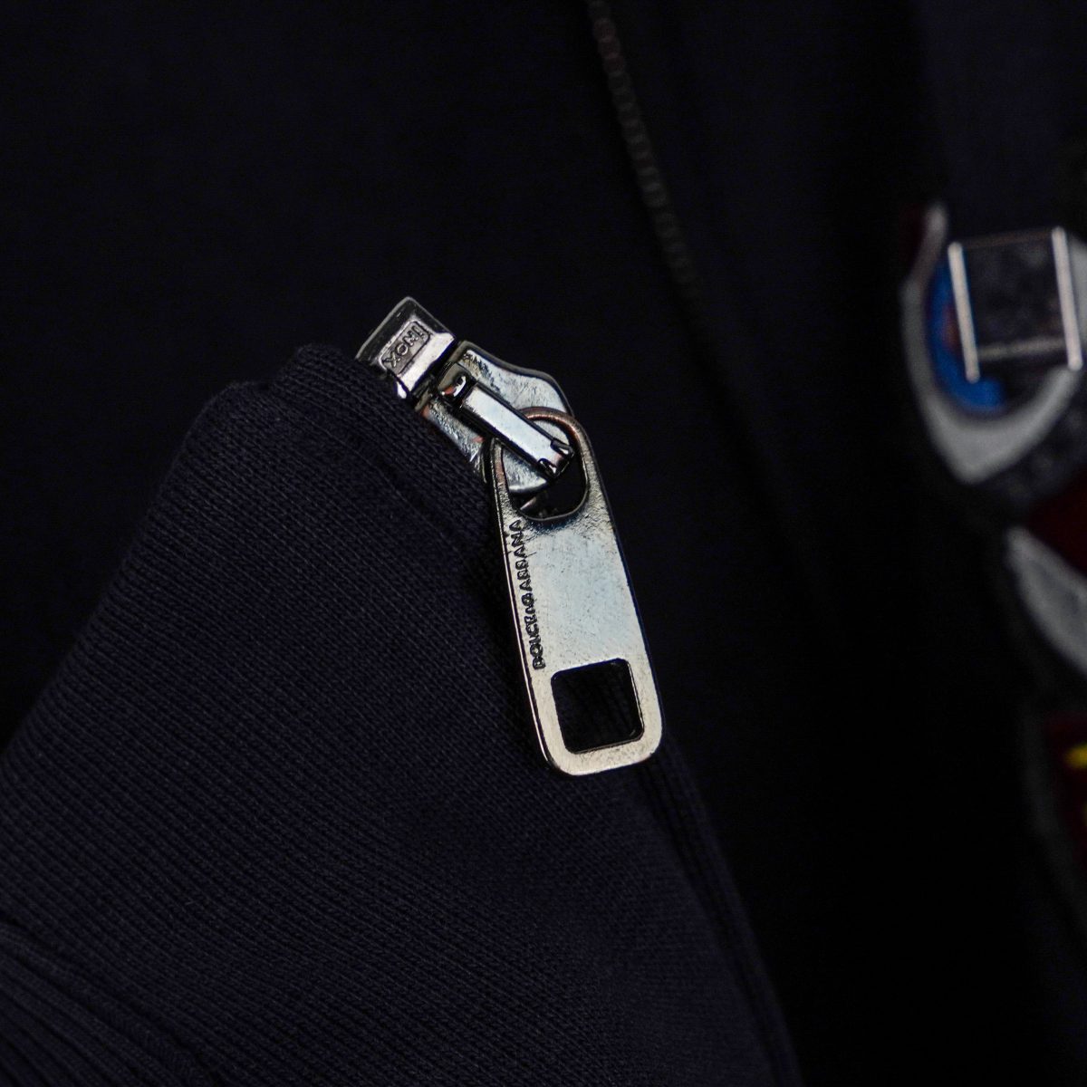 Dolce Gabbana Navy Tab Logo Embroidered Hoodie Sweatshirt — photo 9