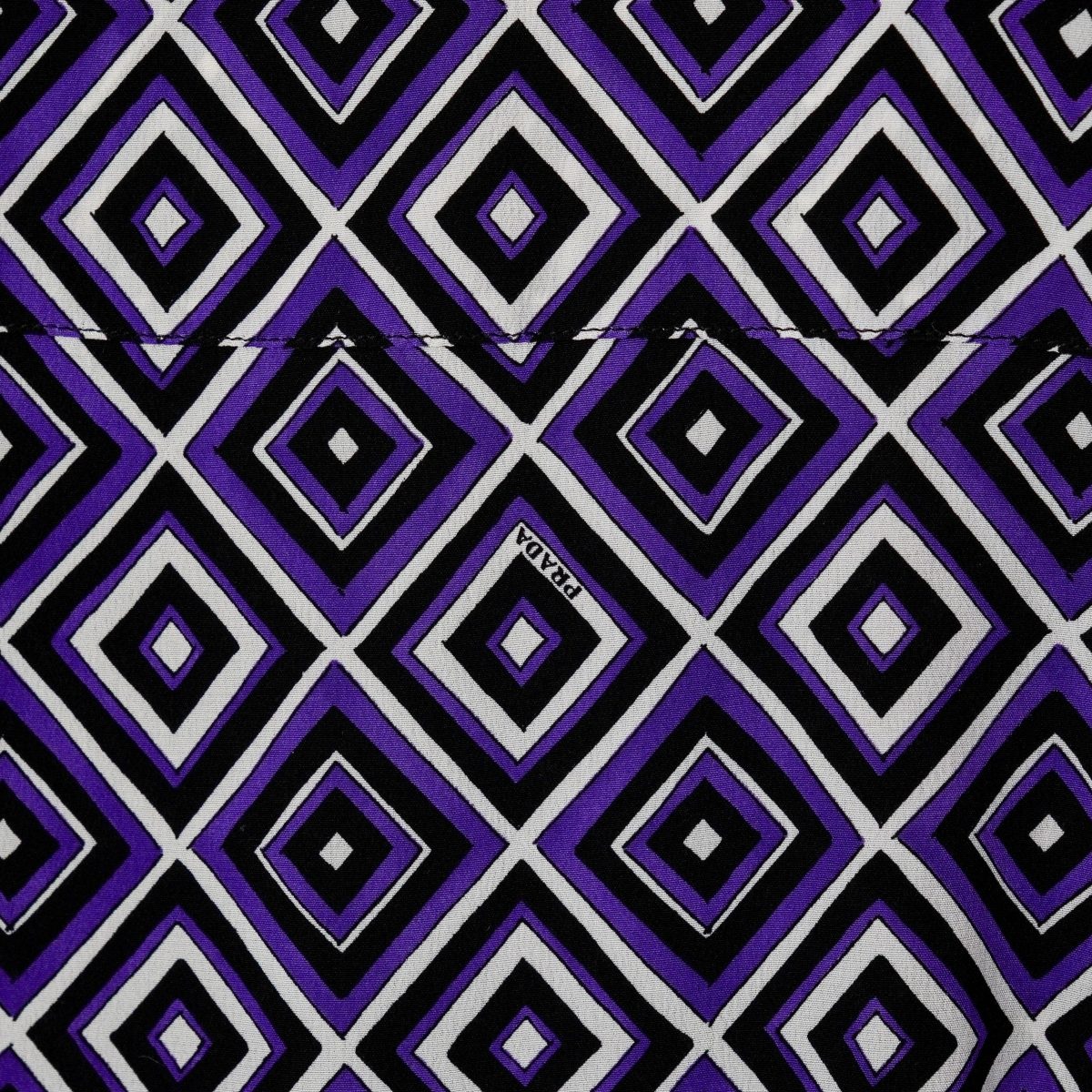Prada Milano SS12 Purple Silk Geometric Pattern Womens Shirt — photo 8