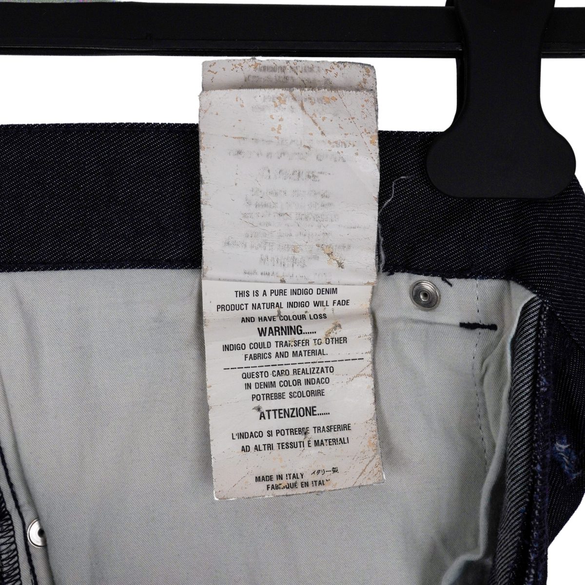 Prada Raw Pure Indigo Denim Tapered Fit Logo Jeans Pants — photo 12