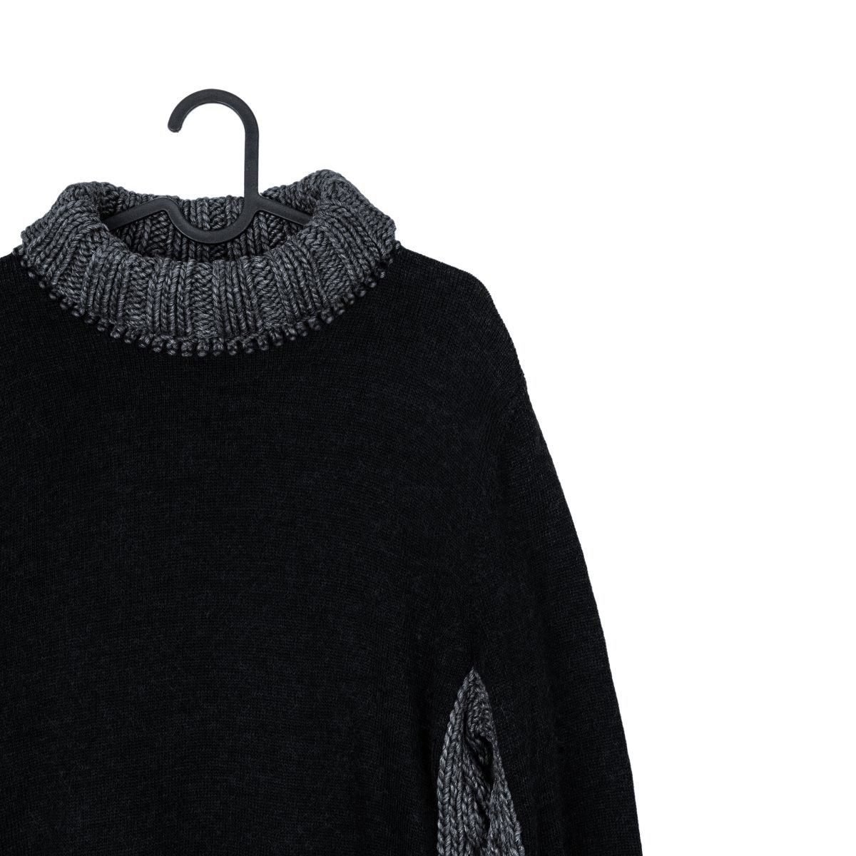 Dolce Gabbana Black Gray Wool Blend Knit Turtleneck Sweater — photo 4