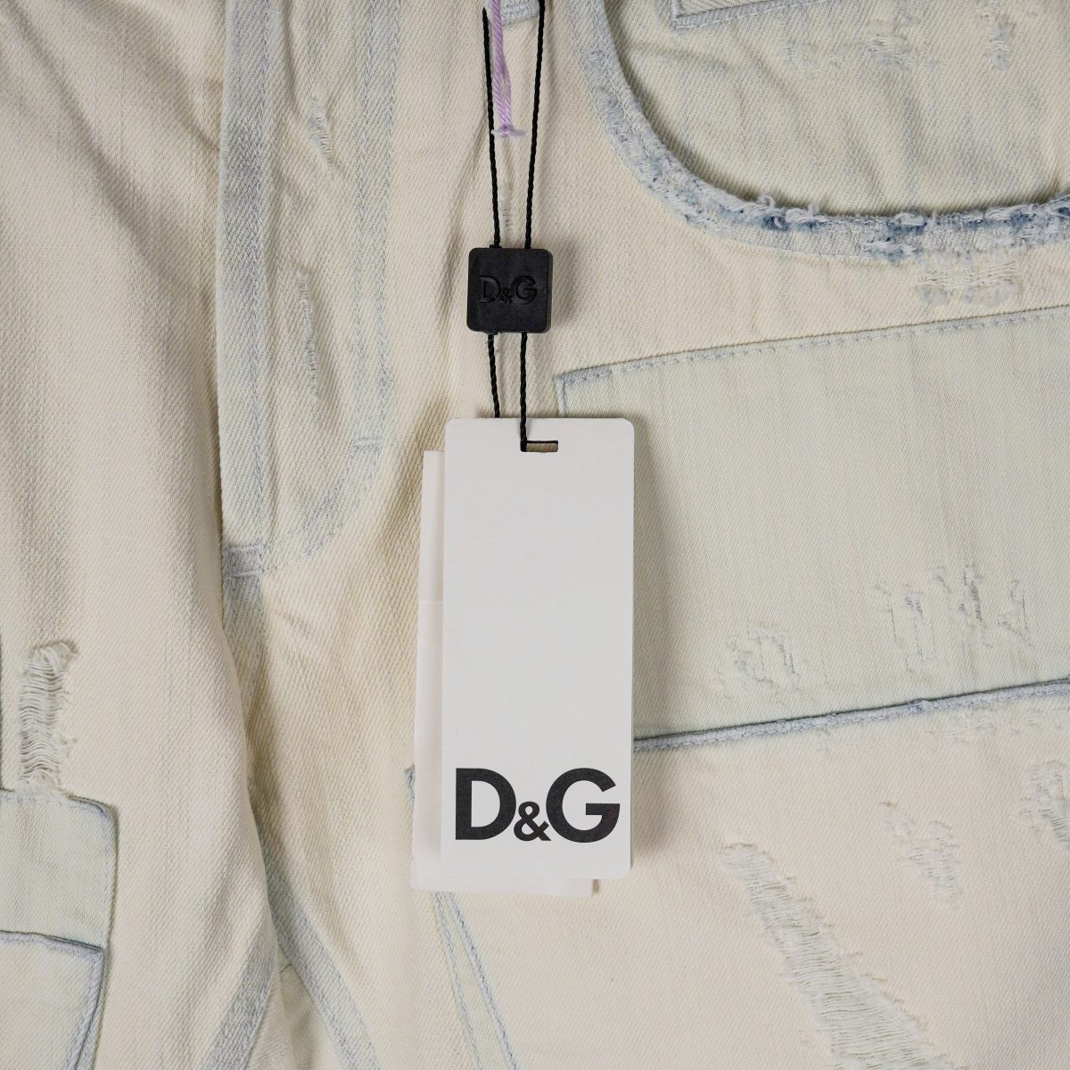 Dolce Gabbana White Distressed Patchwork Denim Pants Jeans — photo 12