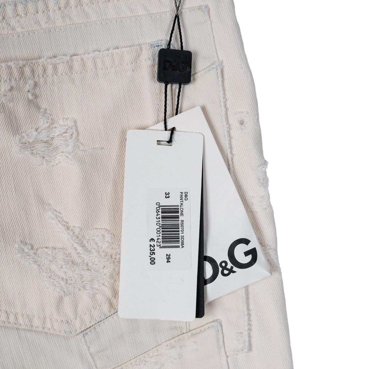 Dolce Gabbana White Distressed Patchwork Denim Pants Jeans — photo 11