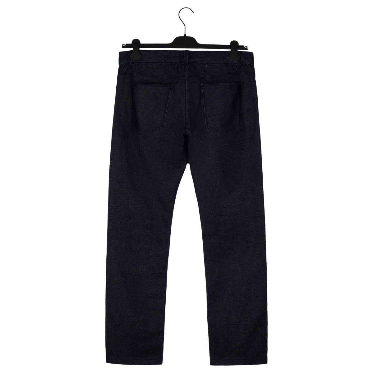 Prada Raw Pure Indigo Denim Tapered Fit Logo Jeans Pants — photo 2