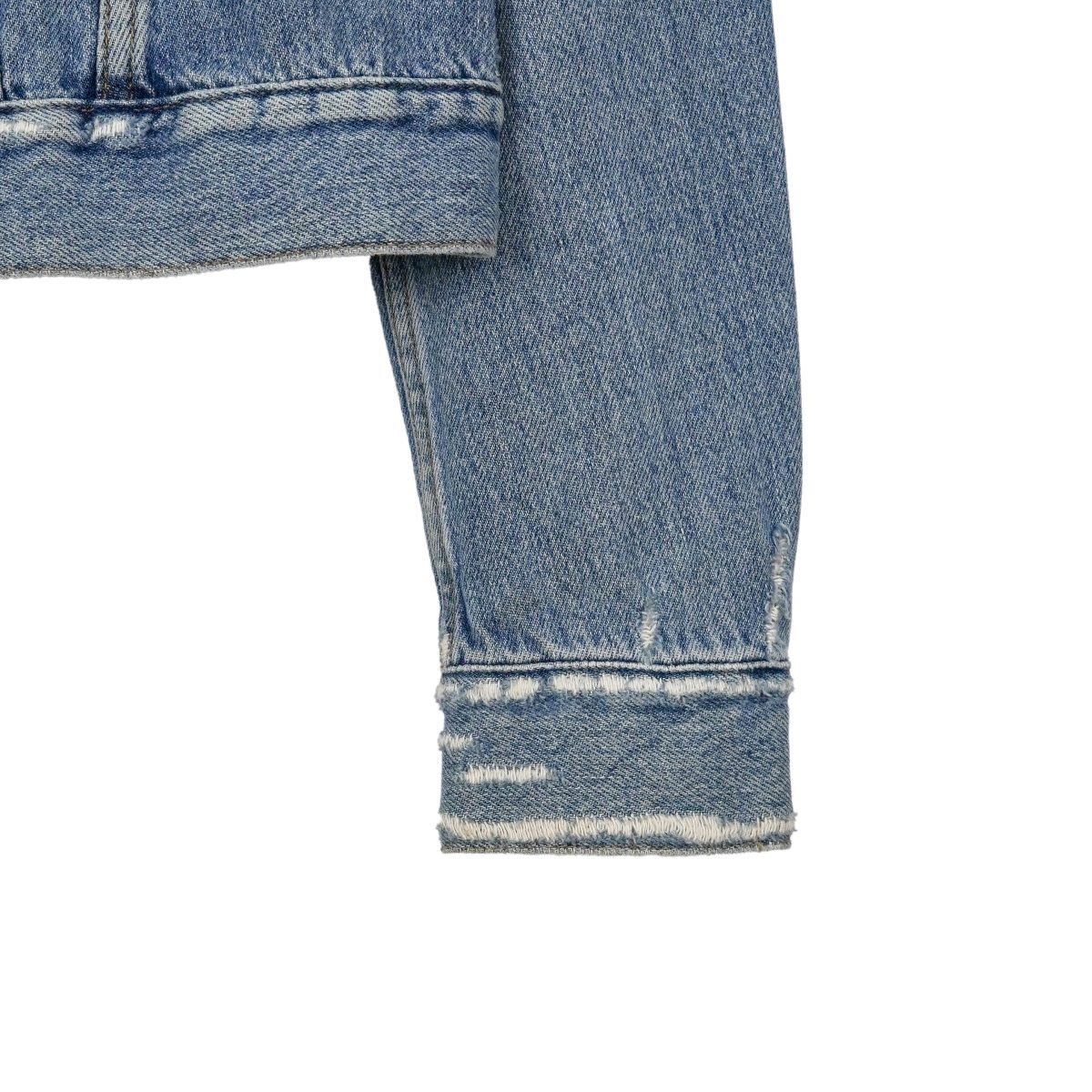 Acne Studios Top Ind Fray SS16 Blue Distressed Denim Jacket — photo 7