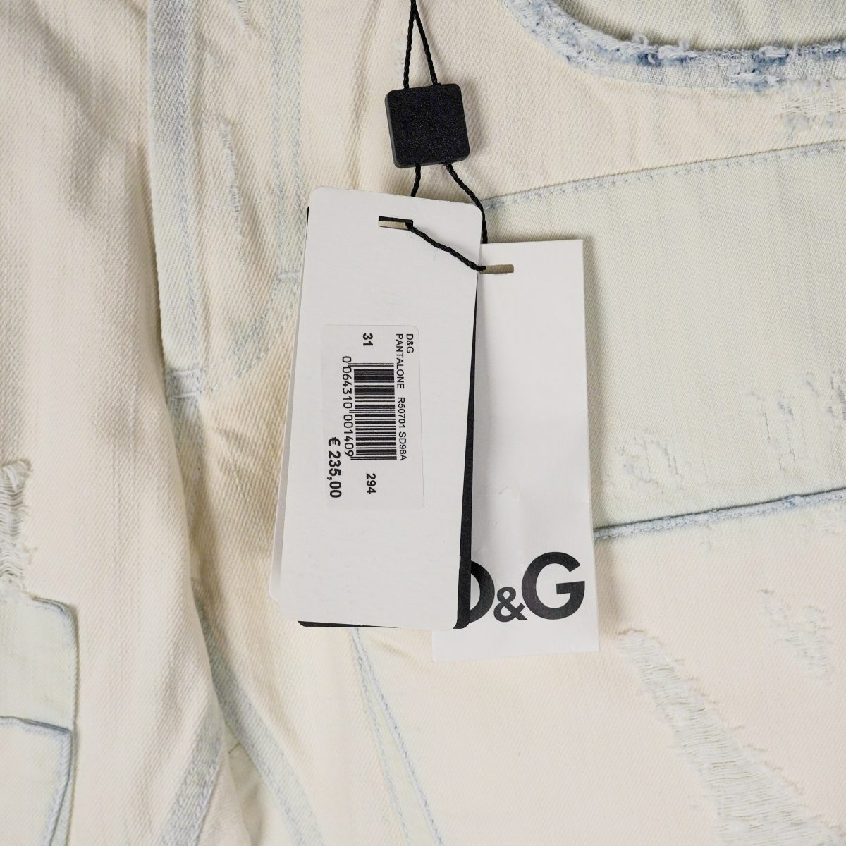 Dolce Gabbana White Distressed Patchwork Denim Pants Jeans — photo 11