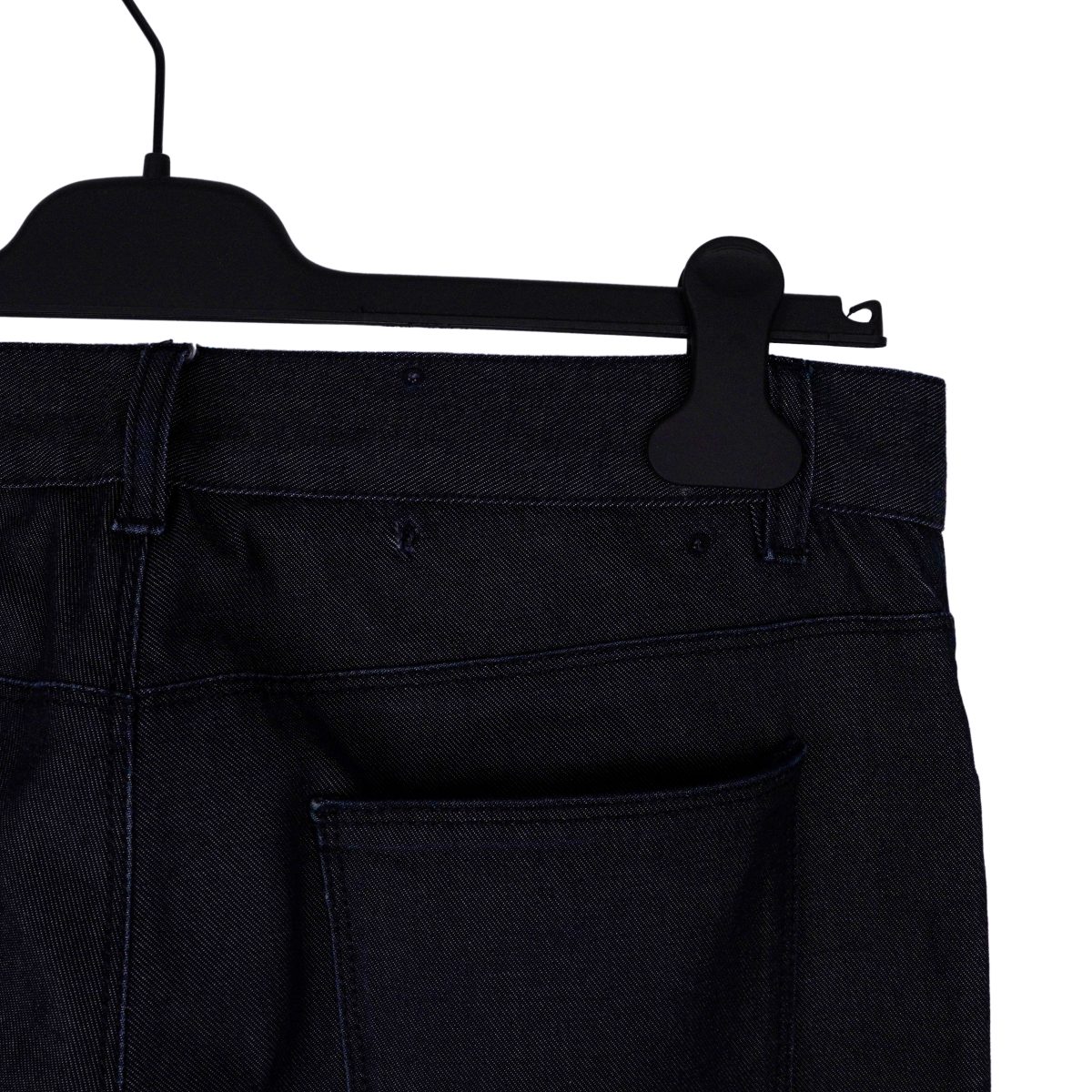 Prada Raw Pure Indigo Denim Tapered Fit Logo Jeans Pants — photo 6