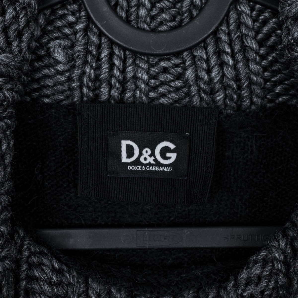 Dolce Gabbana Black Gray Wool Blend Knit Turtleneck Sweater — photo 7