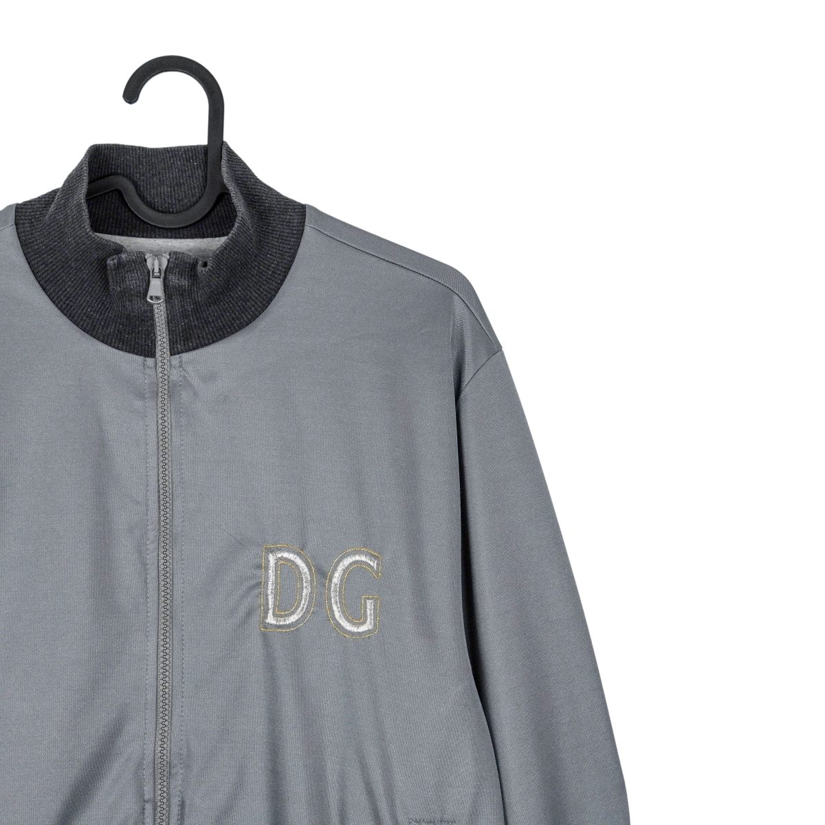 Dolce Gabbana Gray Layered Embroidered Logo Bomber Jacket — photo 4