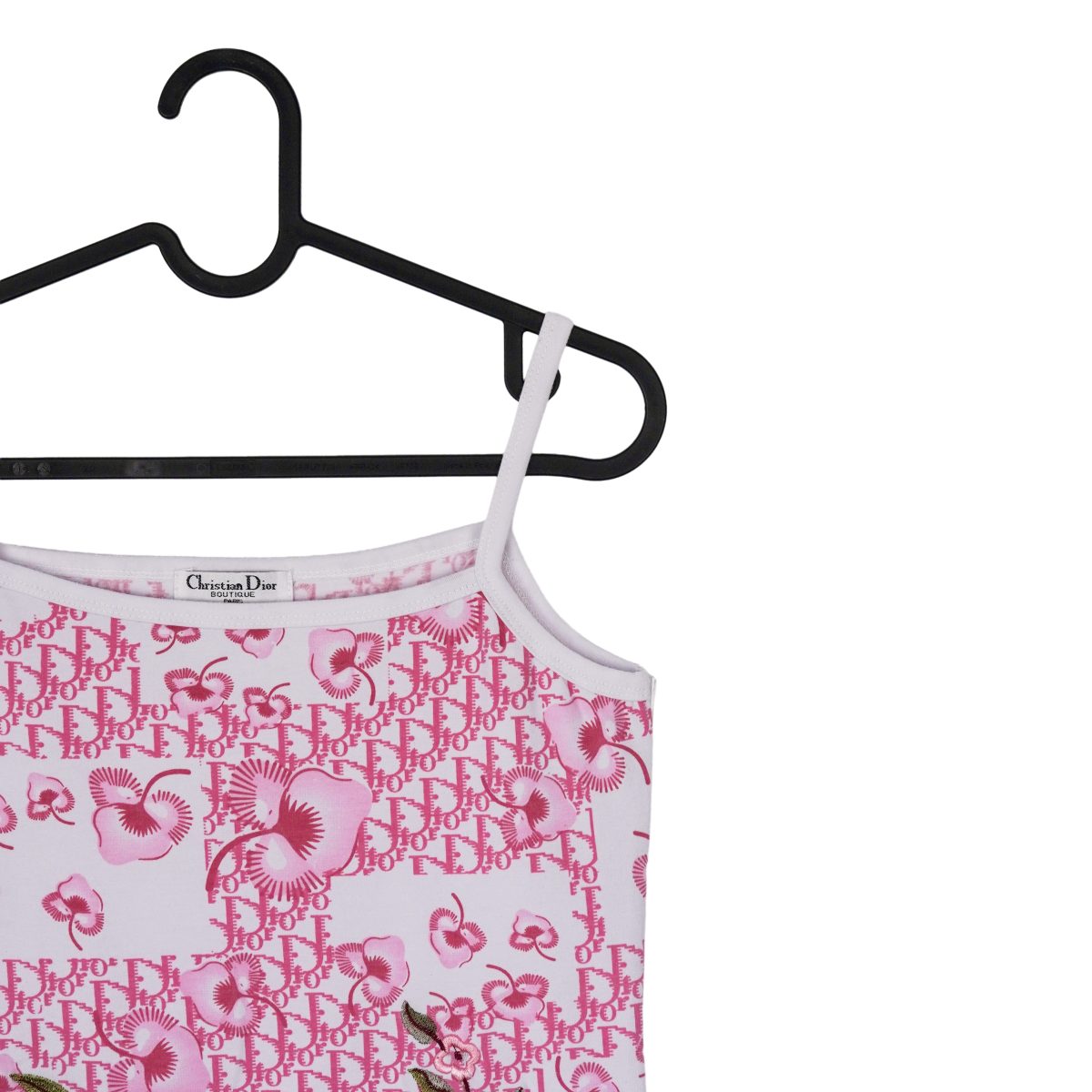 Dior Boutique Paris Pink Monogram Floral Cropped Tank Top — photo 3