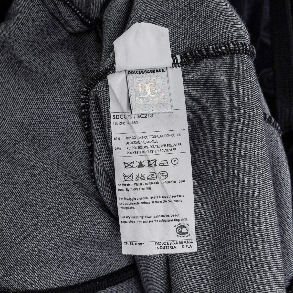 Dolce Gabbana Velour Embroidered Logo Long Hoodie Sweatshirt — photo 11