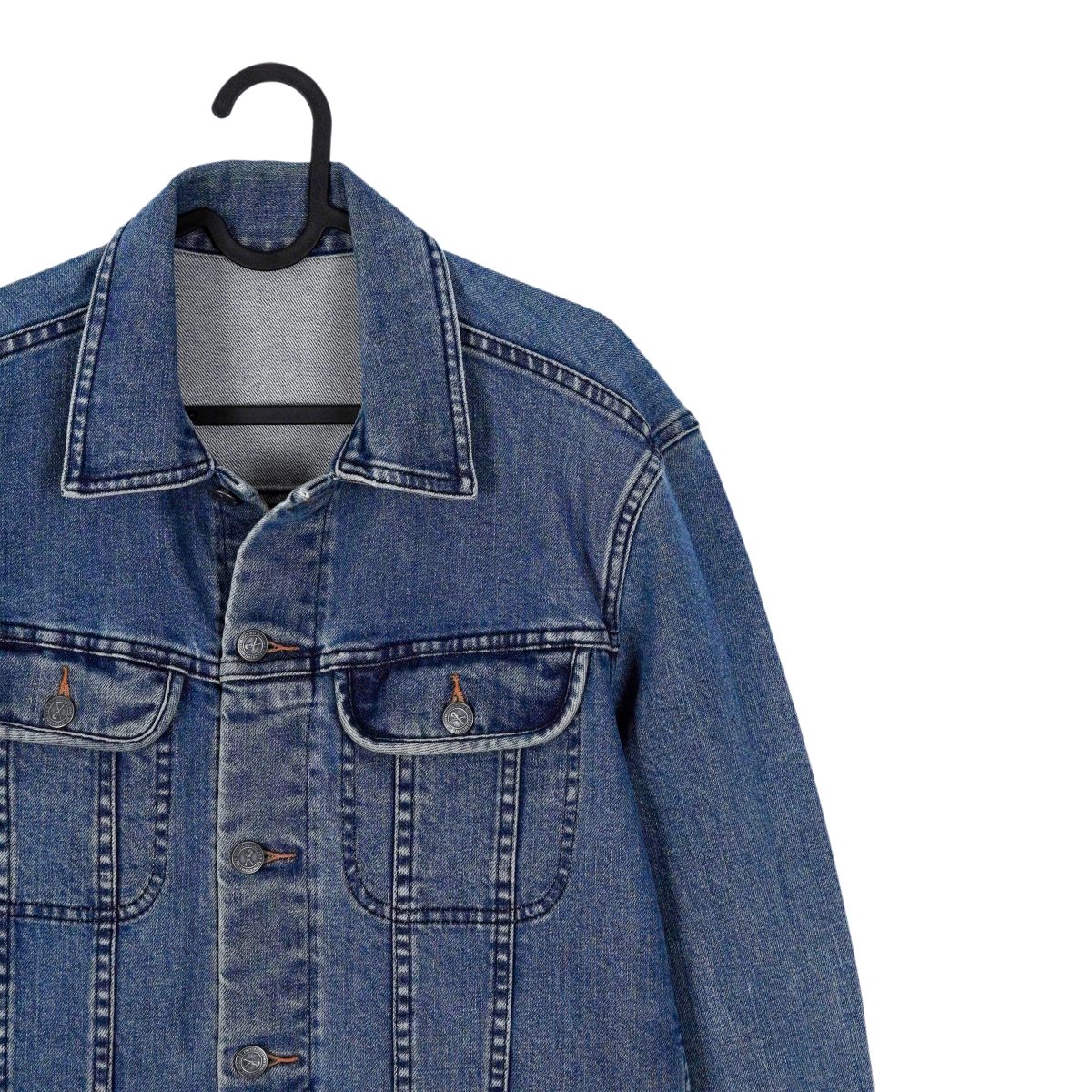 A.P.C. Rue Madame Paris Blue Denim Button Trucker Jacket — photo 3