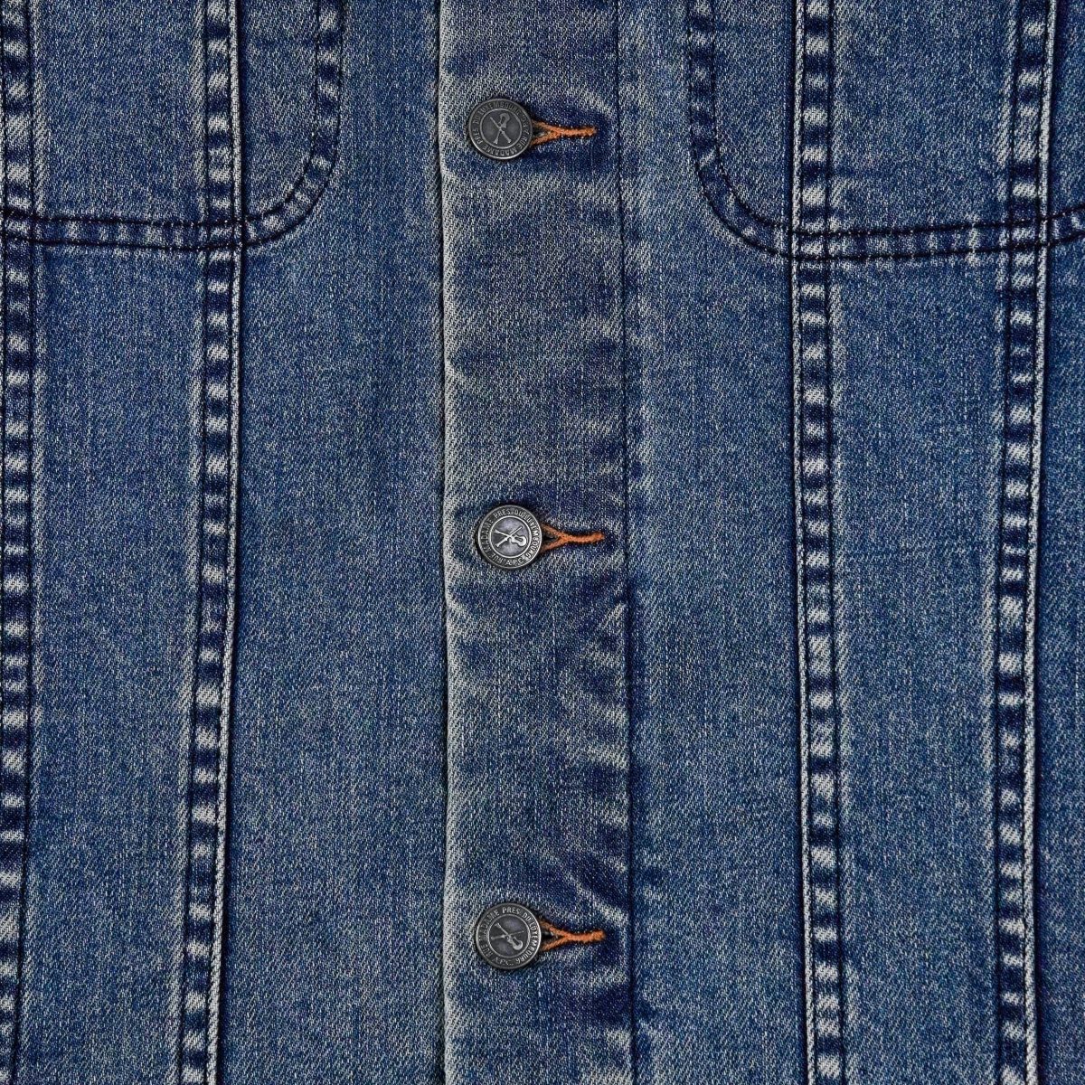 A.P.C. Rue Madame Paris Blue Denim Button Trucker Jacket — photo 5