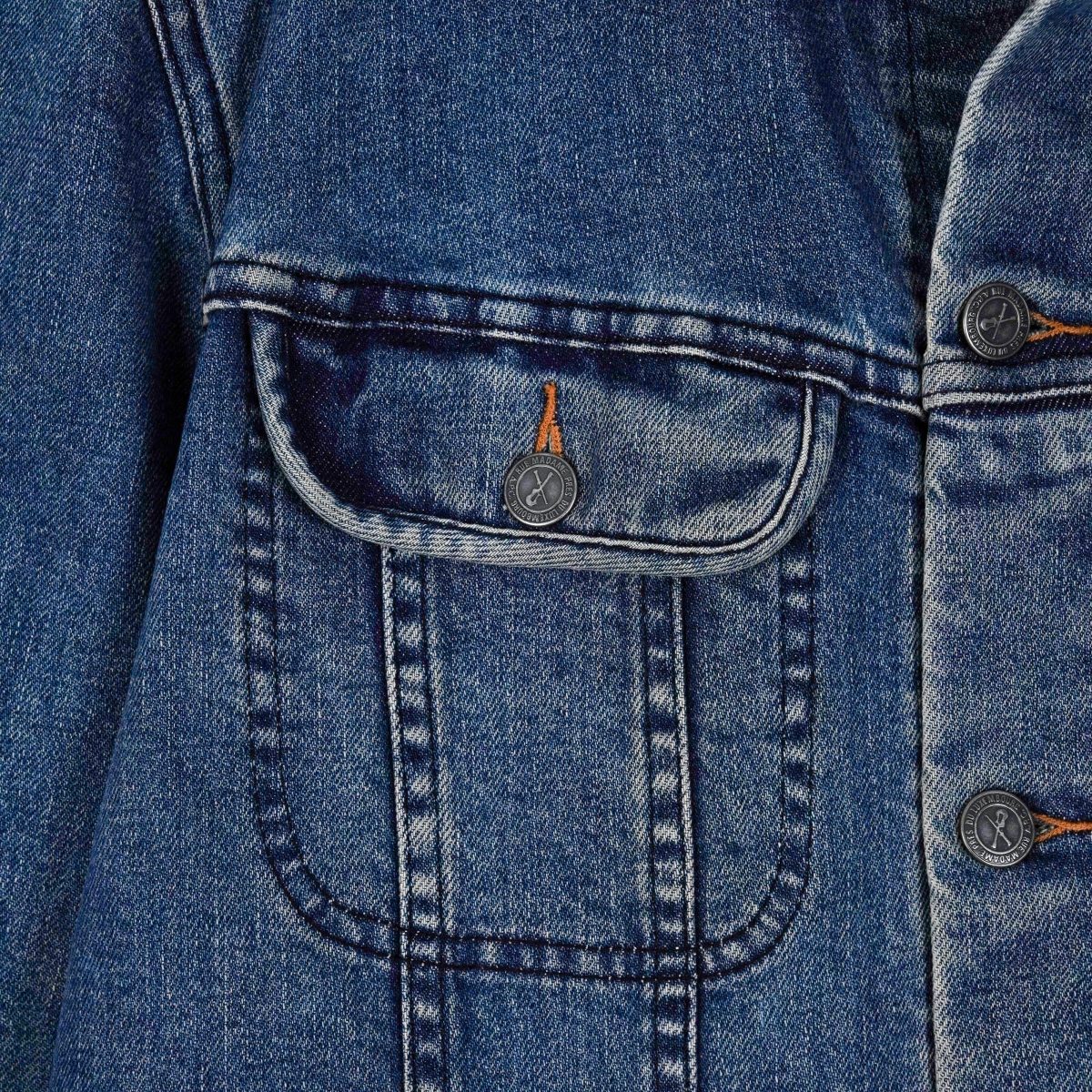A.P.C. Rue Madame Paris Blue Denim Button Trucker Jacket — photo 6