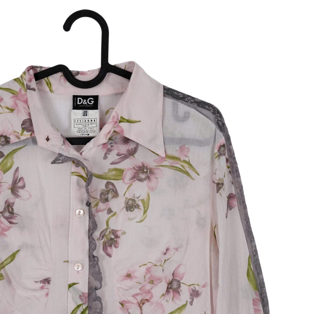 Vintage Dolce Gabbana Pink Floral Print Womens Pastel Shirt — photo 4
