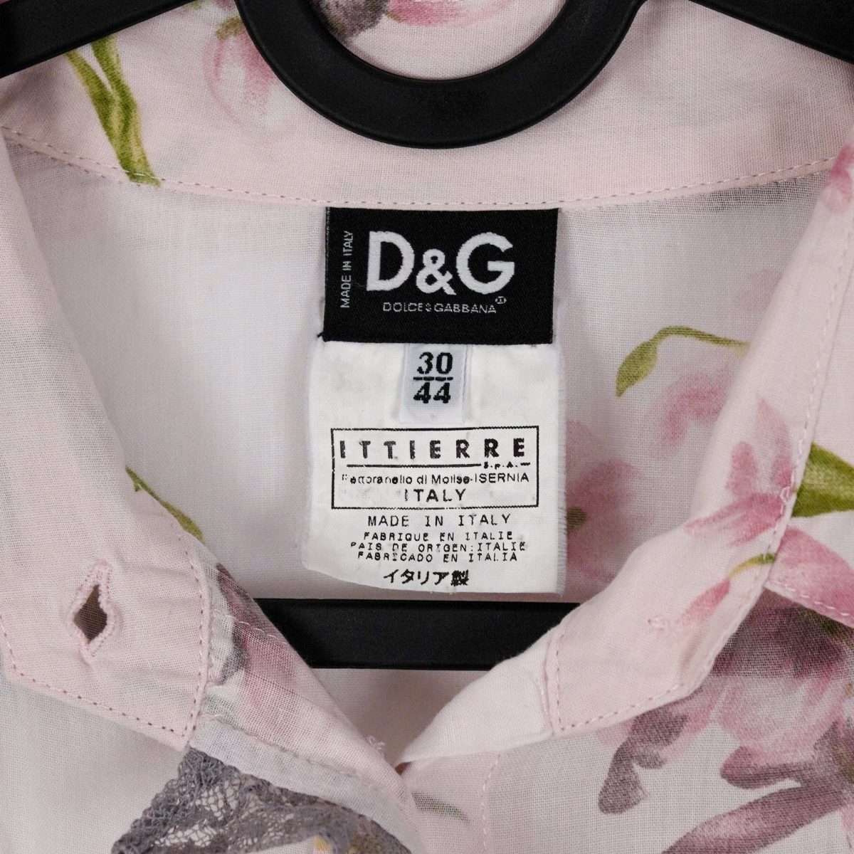 Vintage Dolce Gabbana Pink Floral Print Womens Pastel Shirt — photo 7