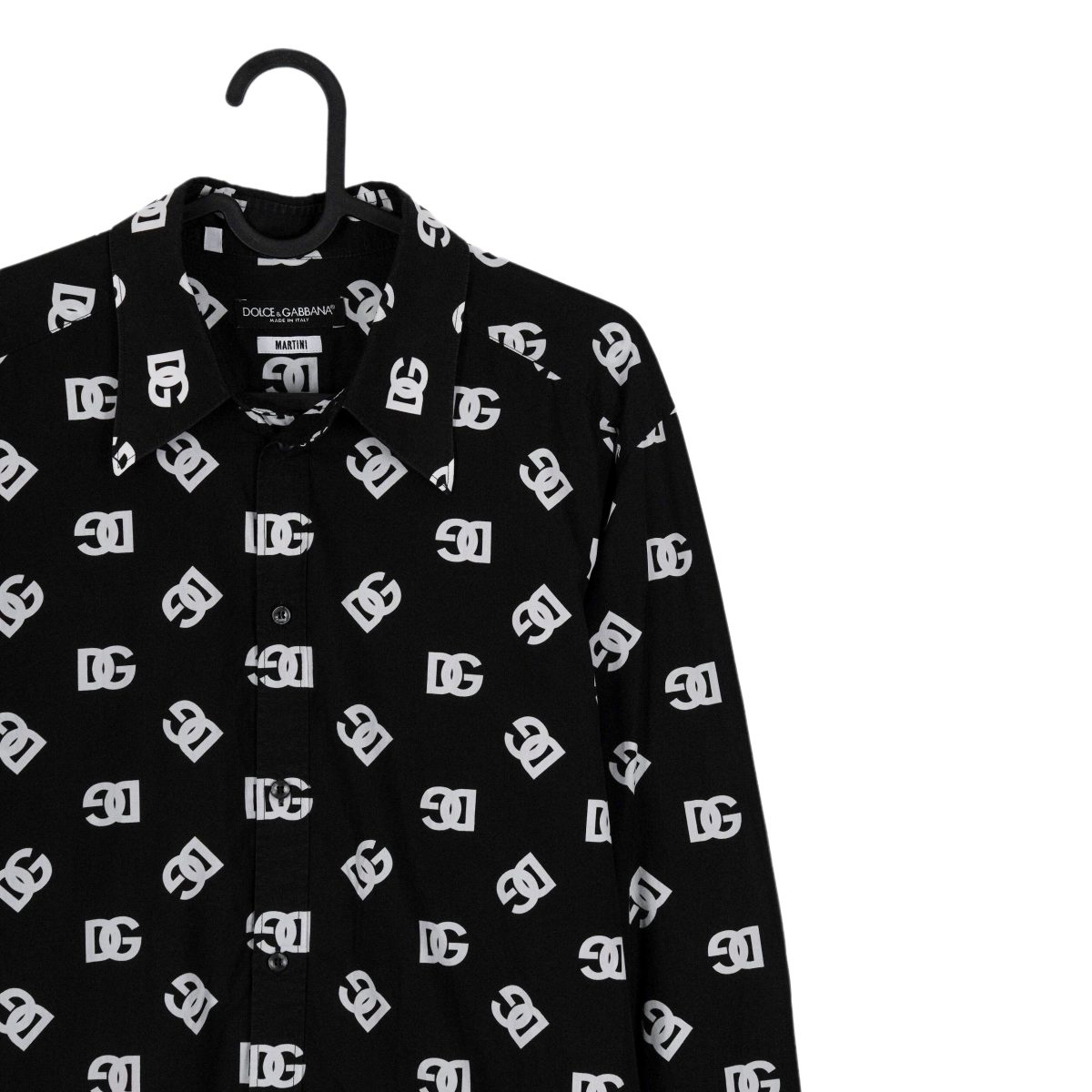Dolce Gabbana Martini Black Long Sleeve Monogram Logo Shirt — photo 2