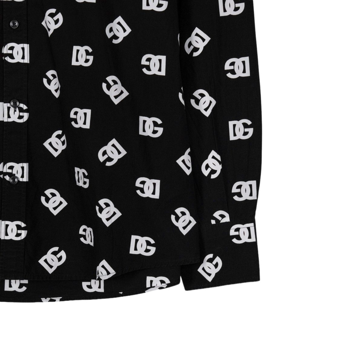 Dolce Gabbana Martini Black Long Sleeve Monogram Logo Shirt — photo 4