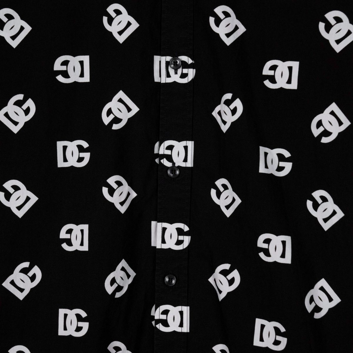 Dolce Gabbana Martini Black Long Sleeve Monogram Logo Shirt — photo 5