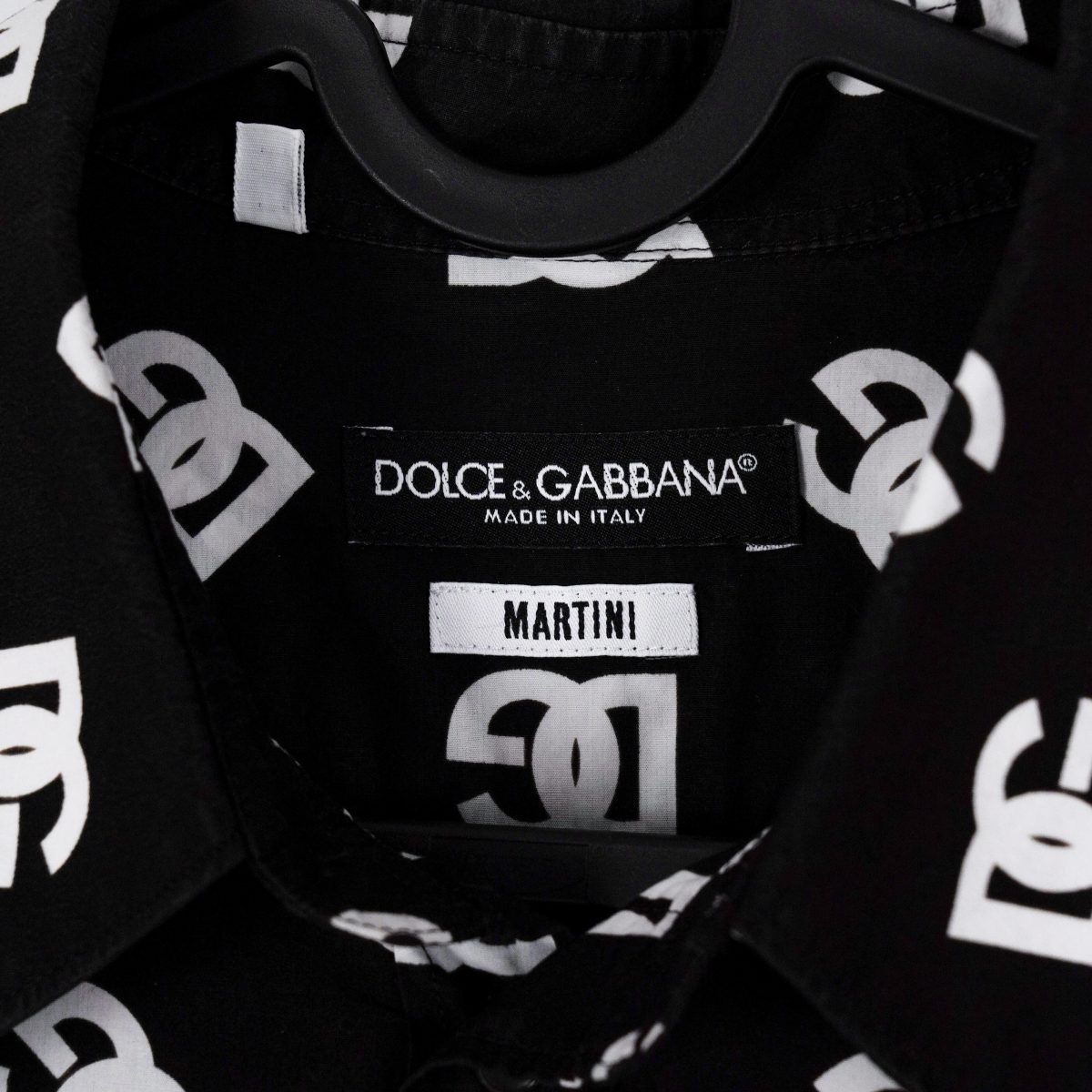 Dolce Gabbana Martini Black Long Sleeve Monogram Logo Shirt — photo 7