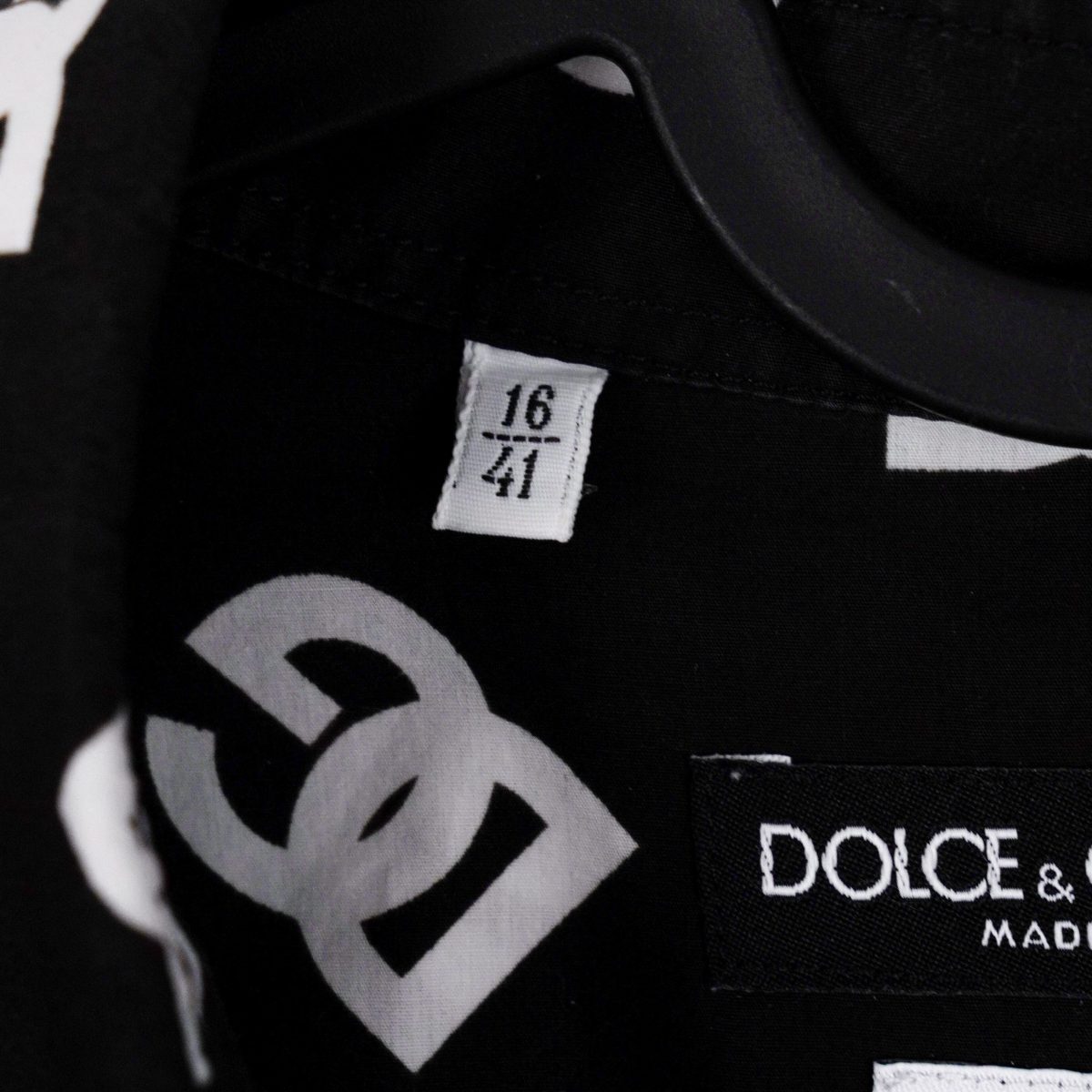Dolce Gabbana Martini Black Long Sleeve Monogram Logo Shirt — photo 8