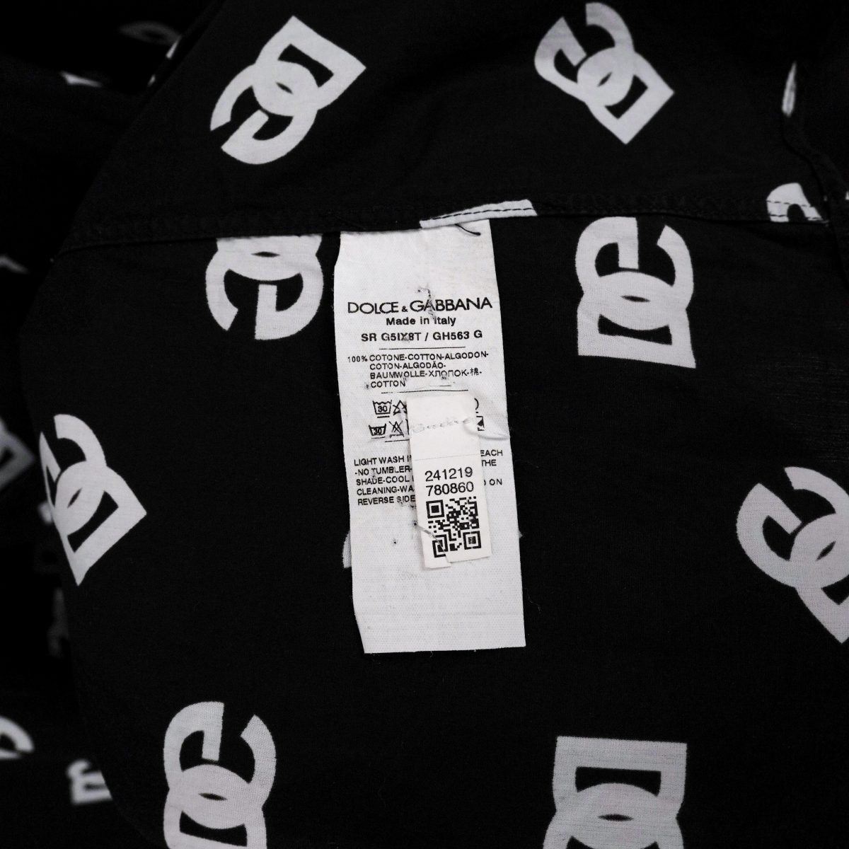 Dolce Gabbana Martini Black Long Sleeve Monogram Logo Shirt — photo 9