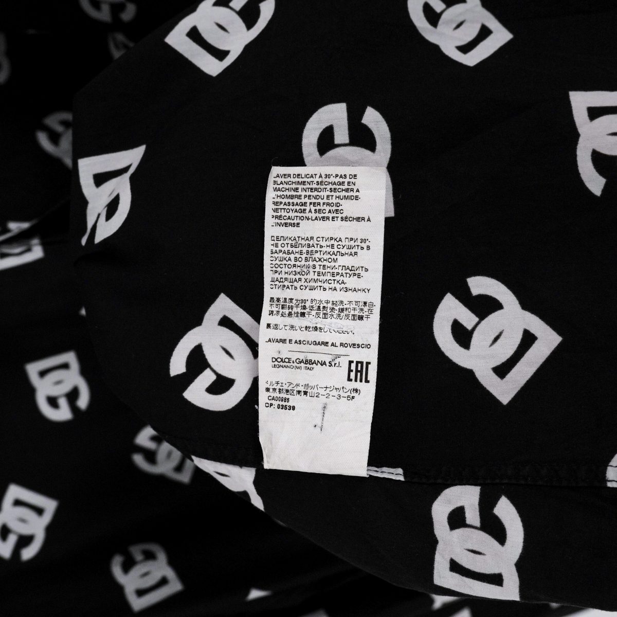 Dolce Gabbana Martini Black Long Sleeve Monogram Logo Shirt — photo 10