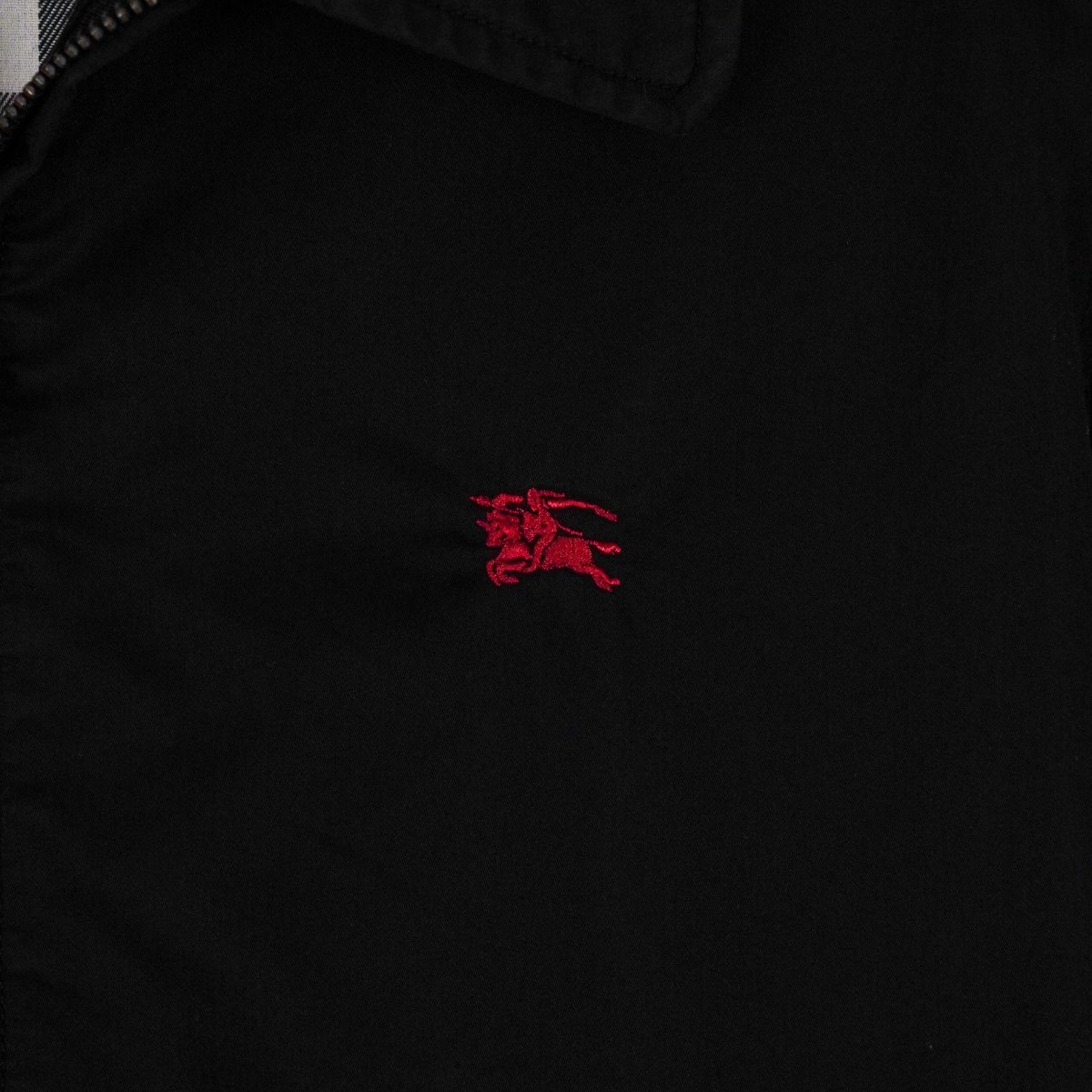 Burberry London Black Nova Check Embroidered Logo Zip Jacket — photo 7