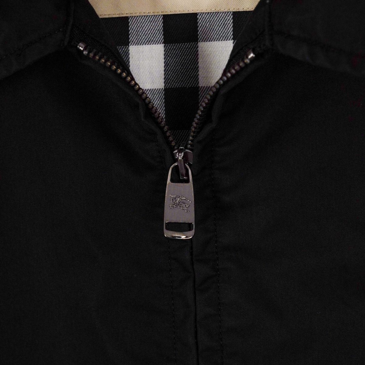 Burberry London Black Nova Check Embroidered Logo Zip Jacket — photo 8