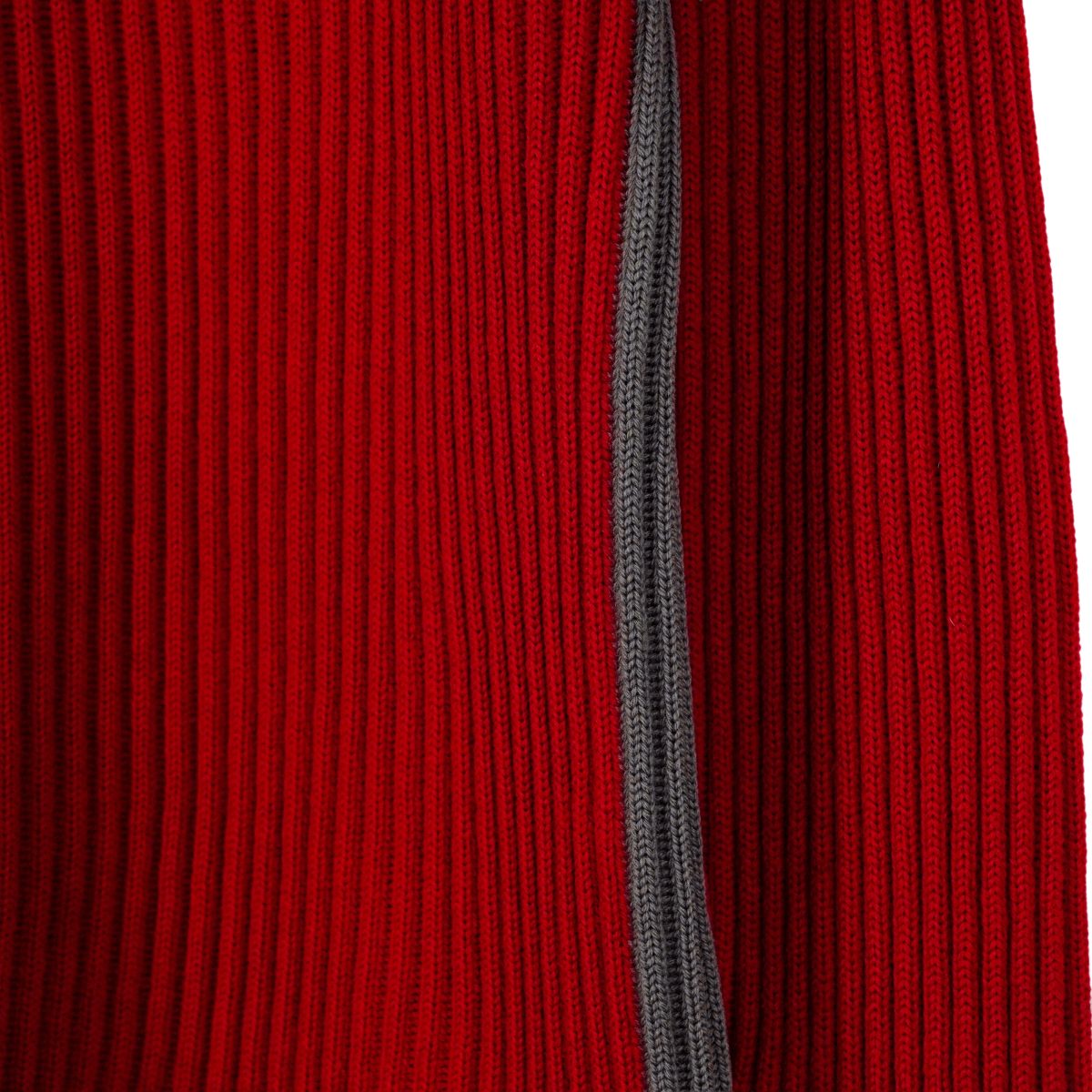 Vintage Stone Island 2001 Red Chunky Wool Turtleneck Sweater — photo 5