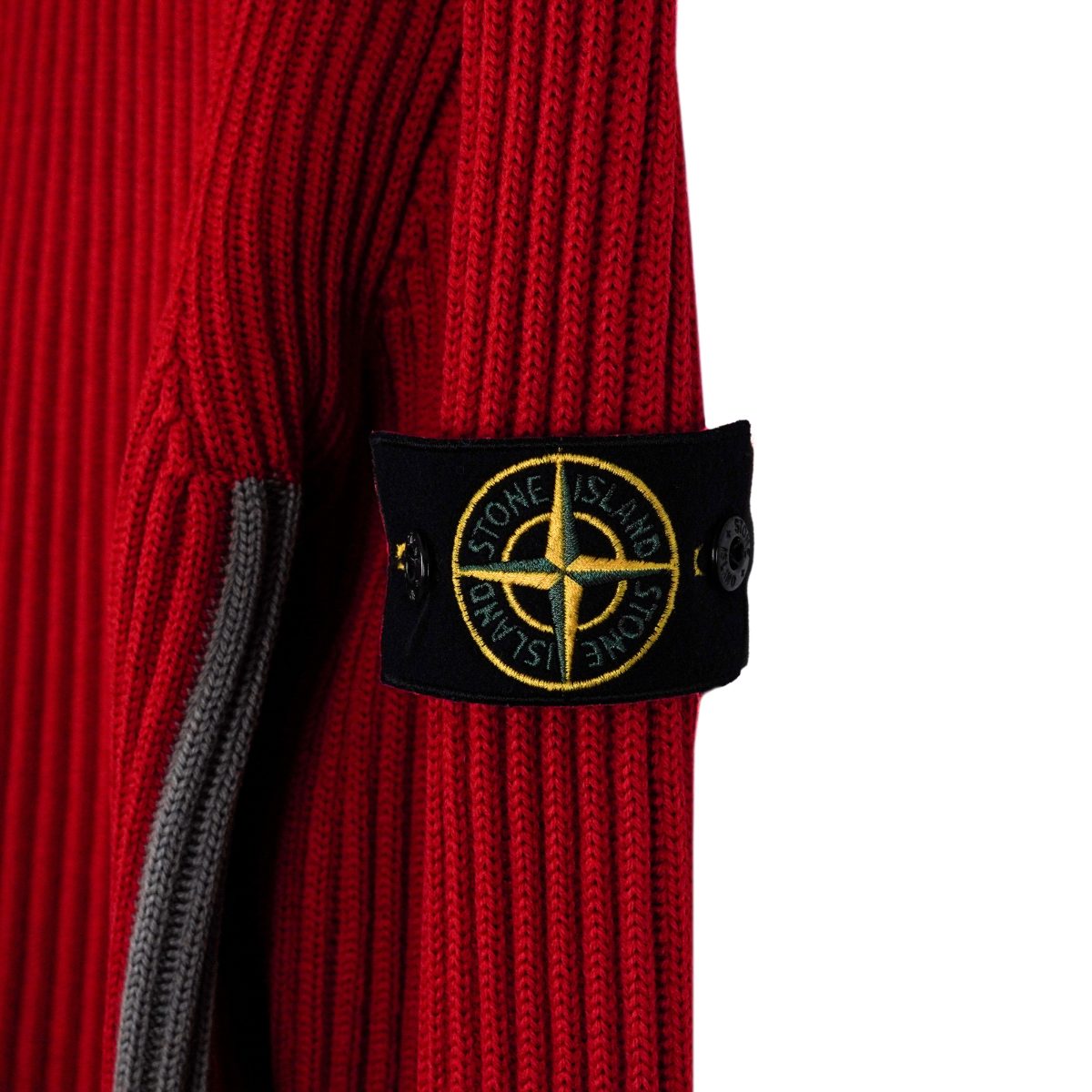 Vintage Stone Island 2001 Red Chunky Wool Turtleneck Sweater — photo 6