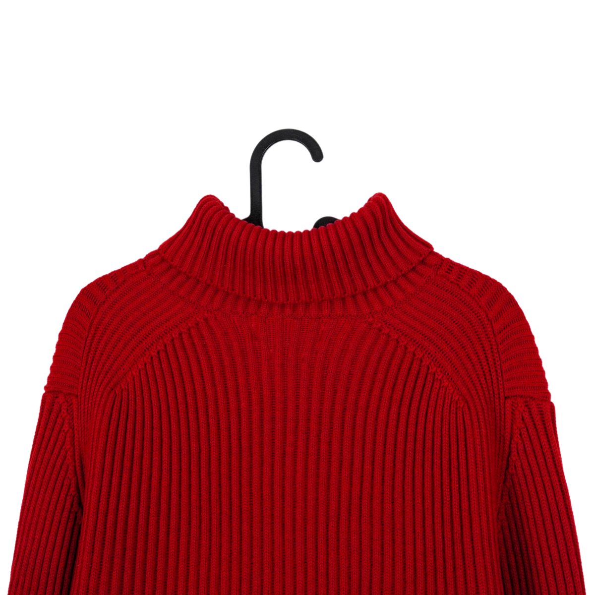 Vintage Stone Island 2001 Red Chunky Wool Turtleneck Sweater — photo 8