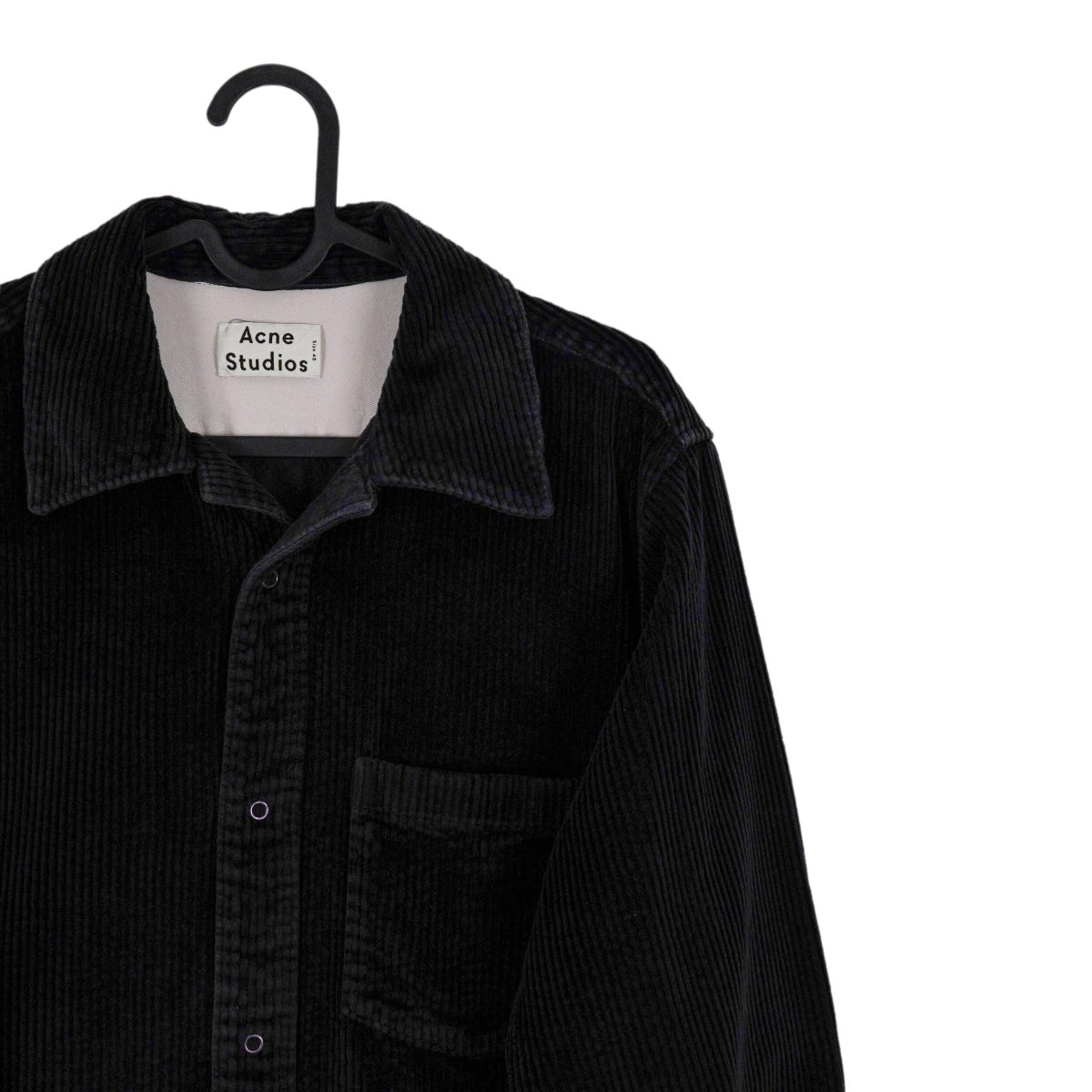 Acne Studios Black Wide Wale Corduroy Overshirt Mens Jacket — photo 3