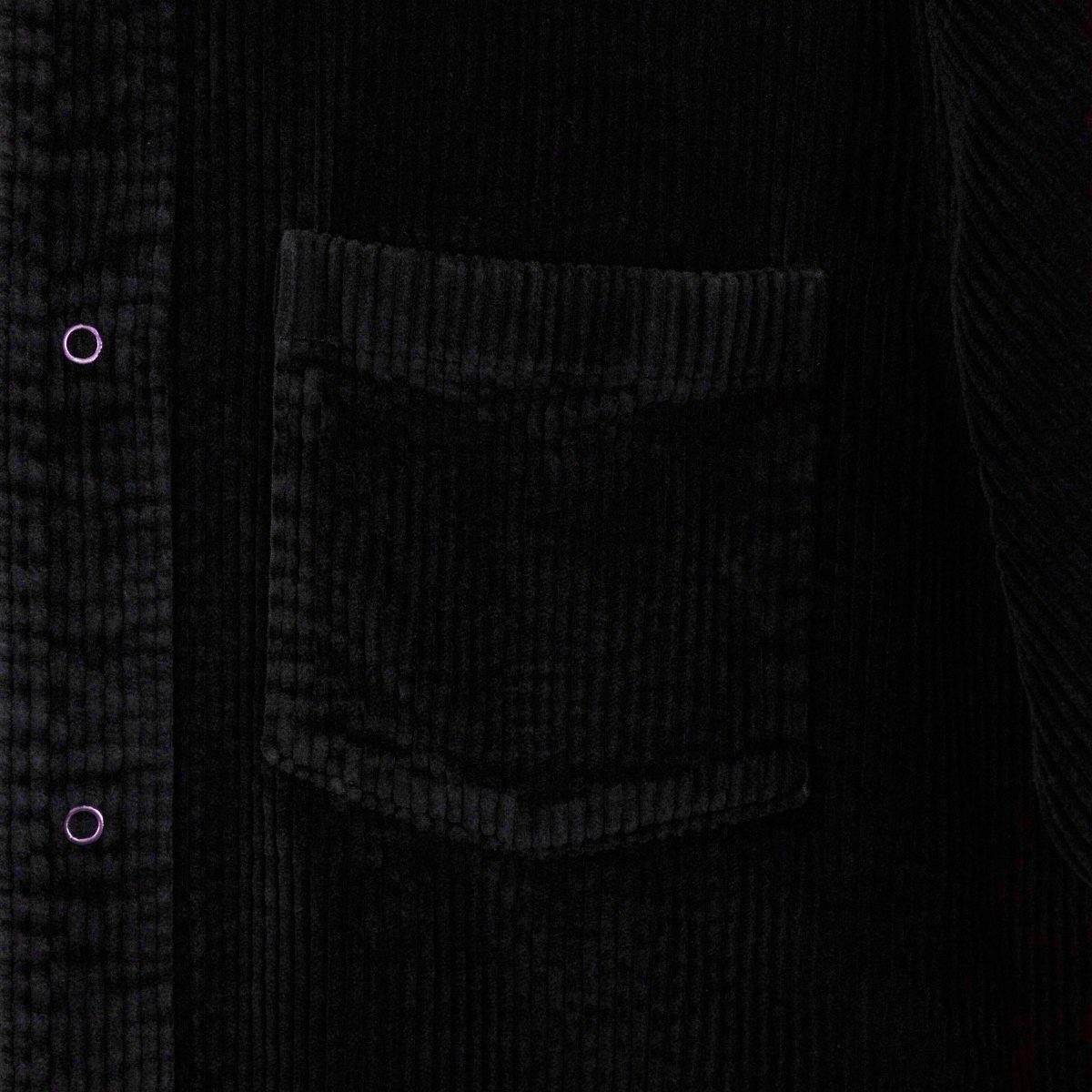 Acne Studios Black Wide Wale Corduroy Overshirt Mens Jacket — photo 5
