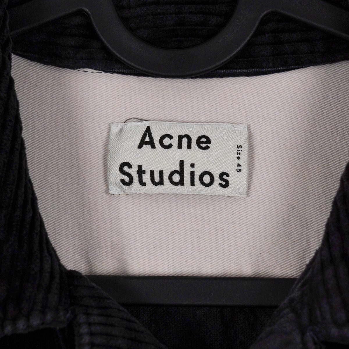 Acne Studios Black Wide Wale Corduroy Overshirt Mens Jacket — photo 7