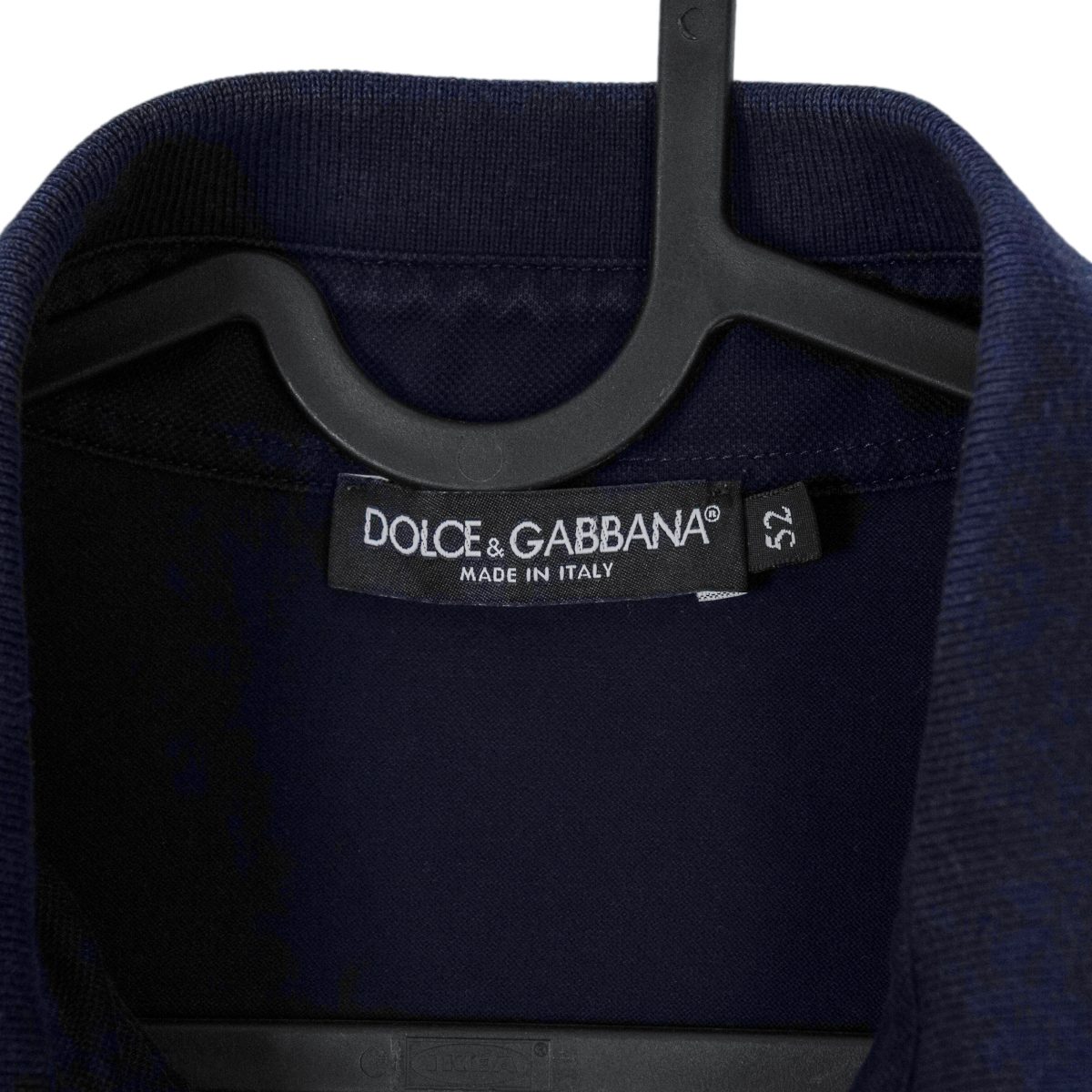Vintage Dolce Gabbana Navy Metal DG Logo Italian Polo Shirt — photo 6