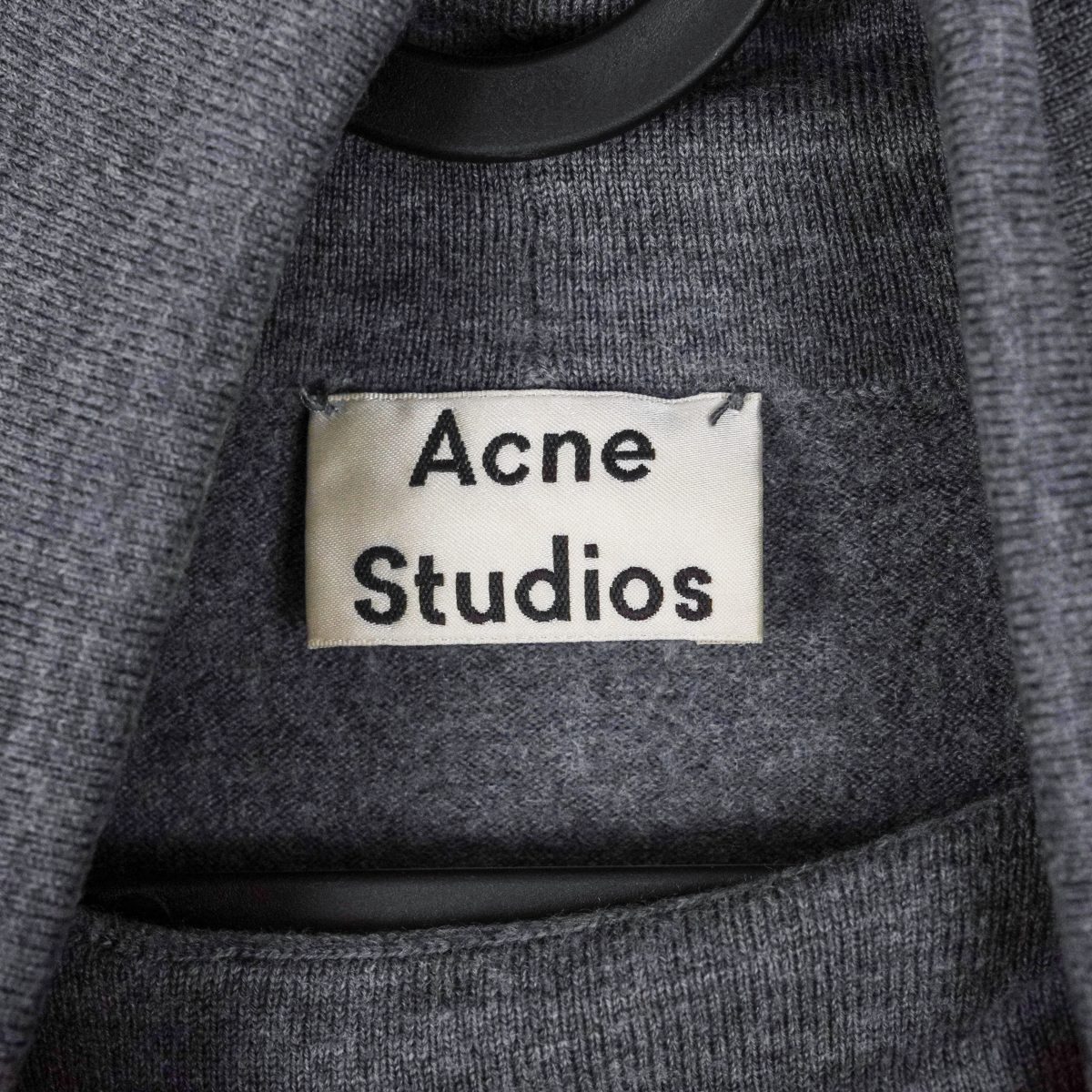 Acne Studios Gray Wool Blend Knit Roll Neck Collar Sweater — photo 6