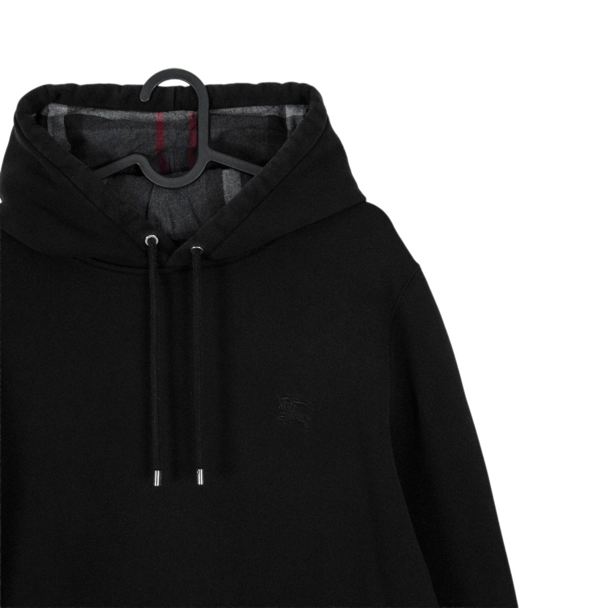 Burberry Claredon Black Embroidered Logo Hoodie Sweatshirt — photo 3