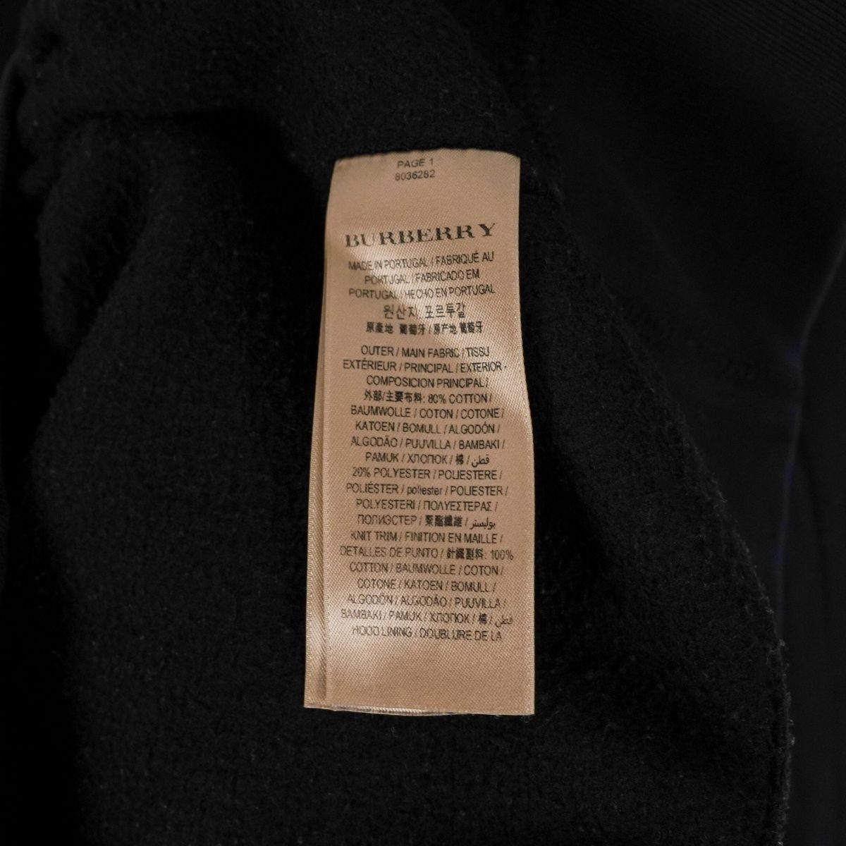 Burberry Claredon Black Embroidered Logo Hoodie Sweatshirt — photo 11