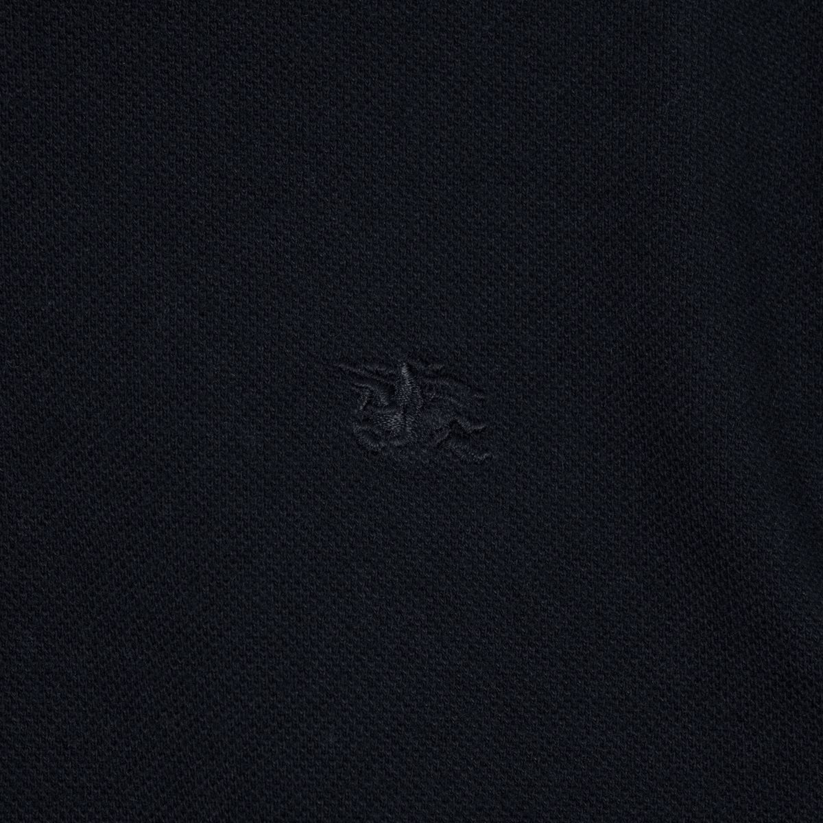 Burberry London Black Wool Blend Long Sleeve Logo Polo Shirt — photo 5